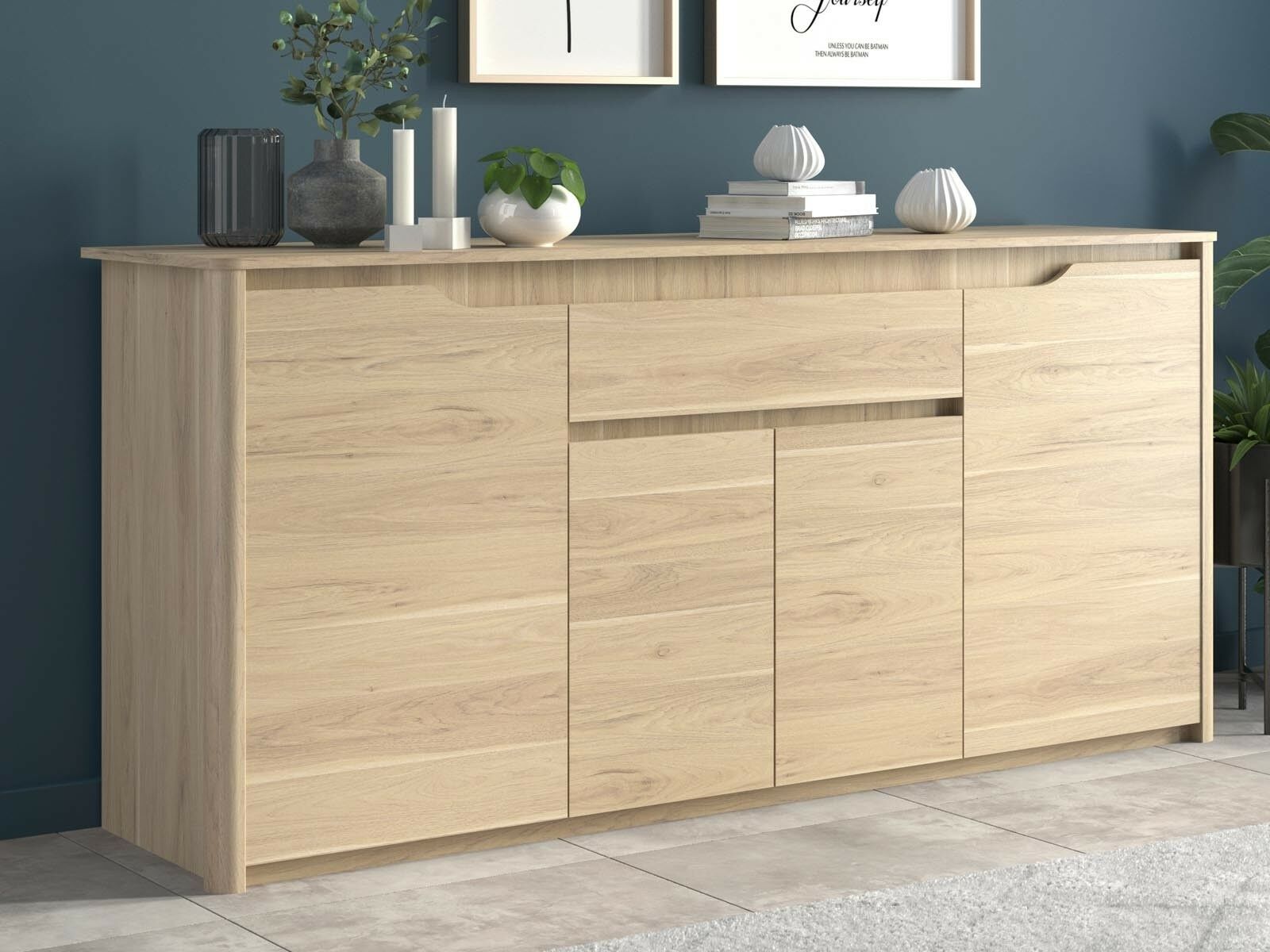 Dressoir WENZABIA 4 deuren en 1 lade dakota eik