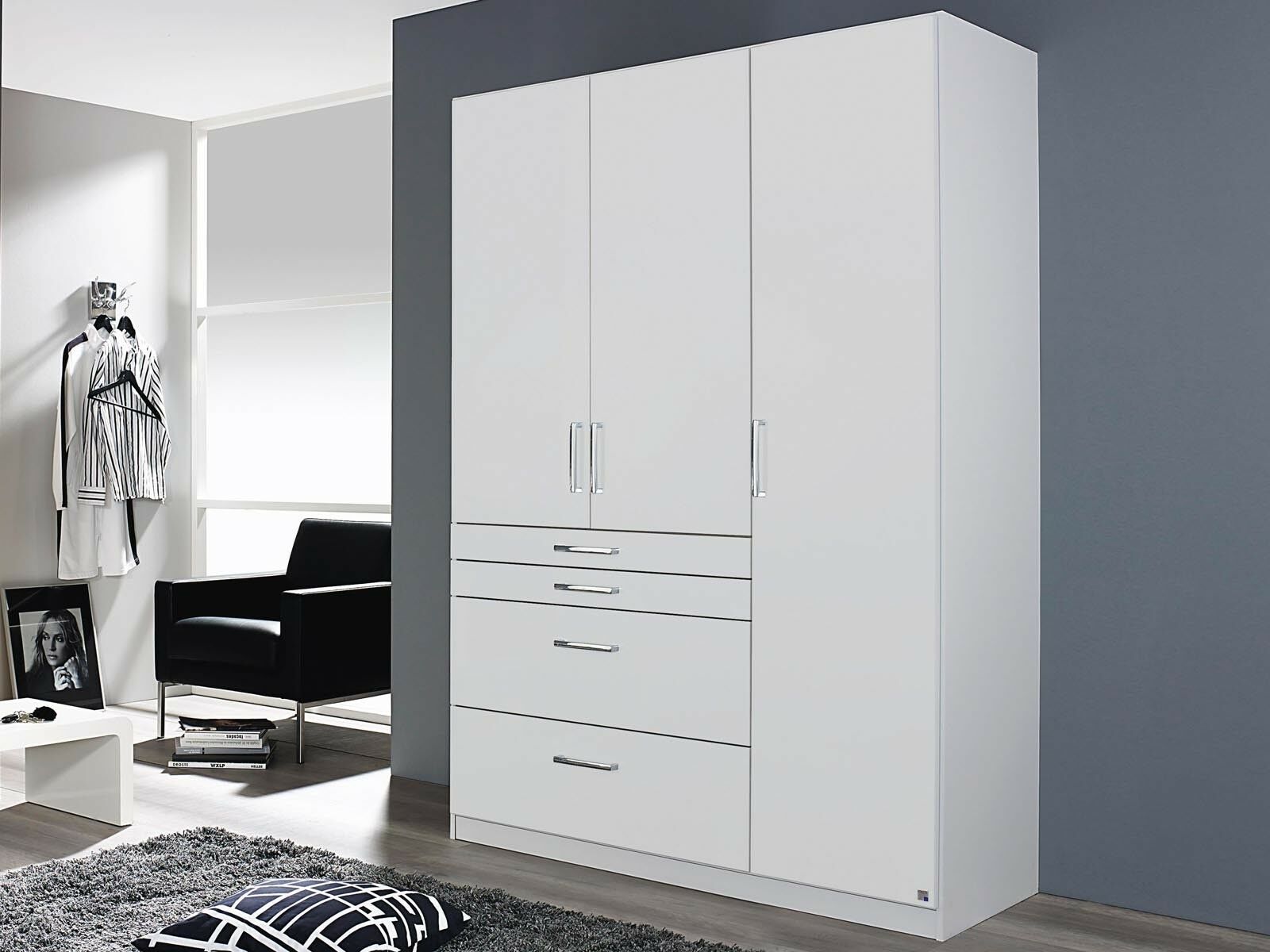 Kast HARBOR 3 deuren 4 lades wit