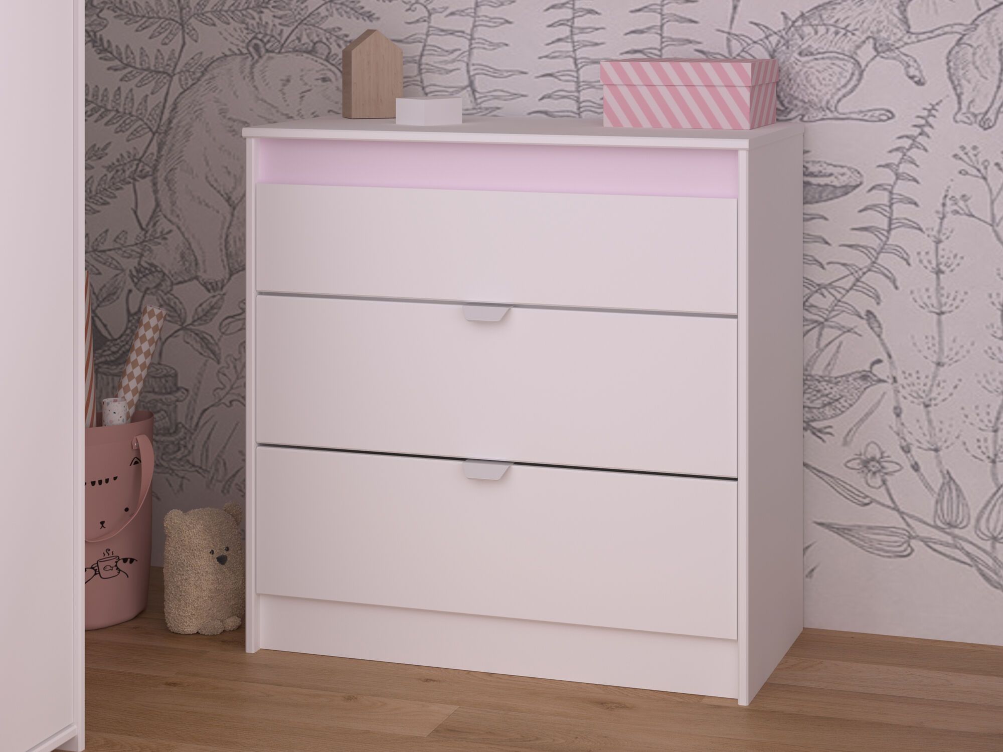 Commode PICHOUEK 3 lades wit 