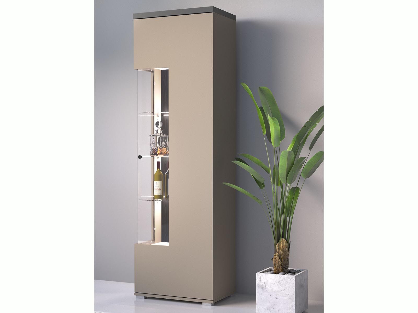 Kolomkast SERRIE 1 deur antraciet/taupe