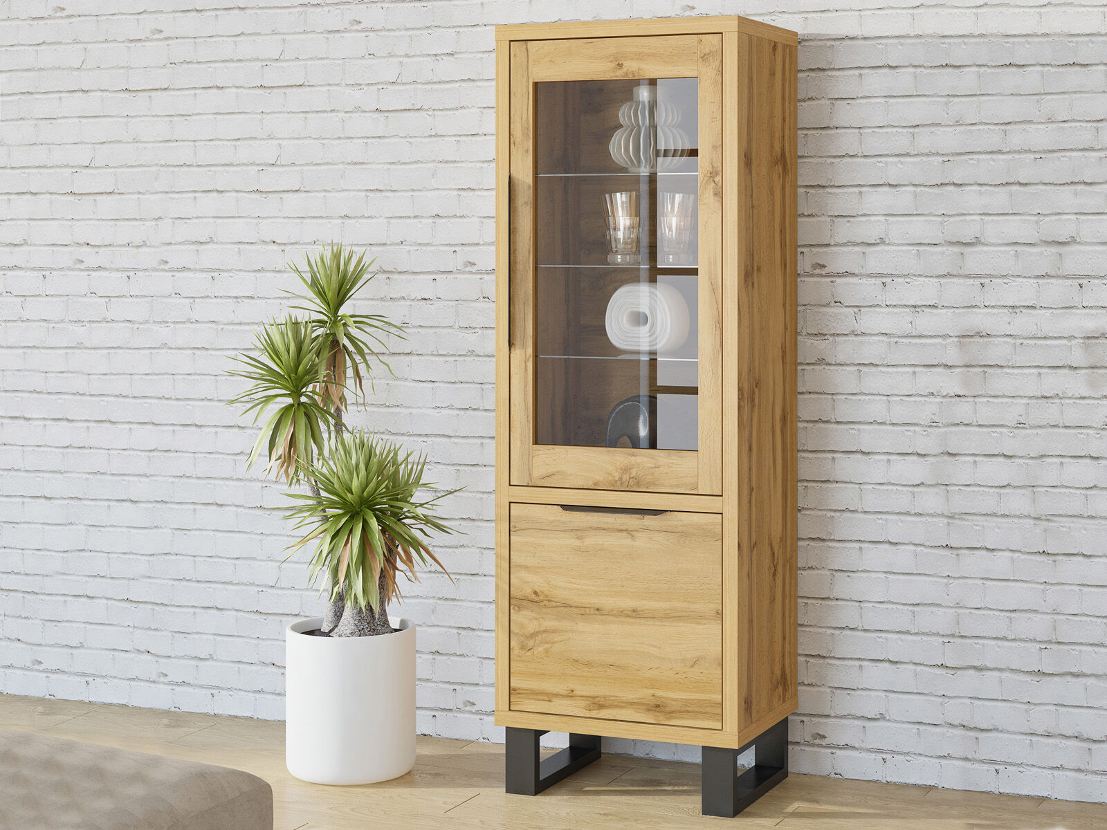 Kolomkast HALO 2 deuren wotan eik 