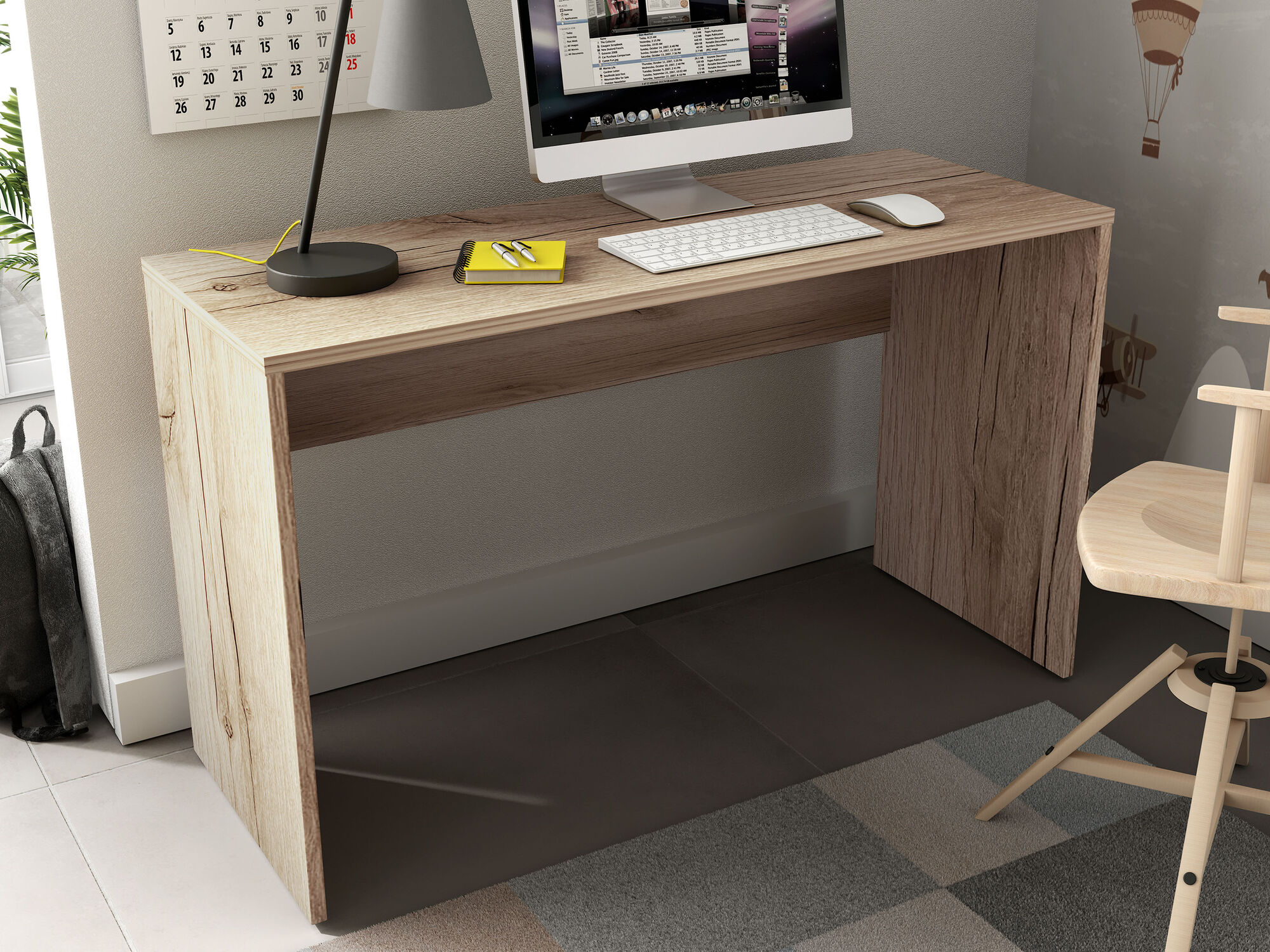 Bureau AGAMIR 130 cm natuurlijke eik