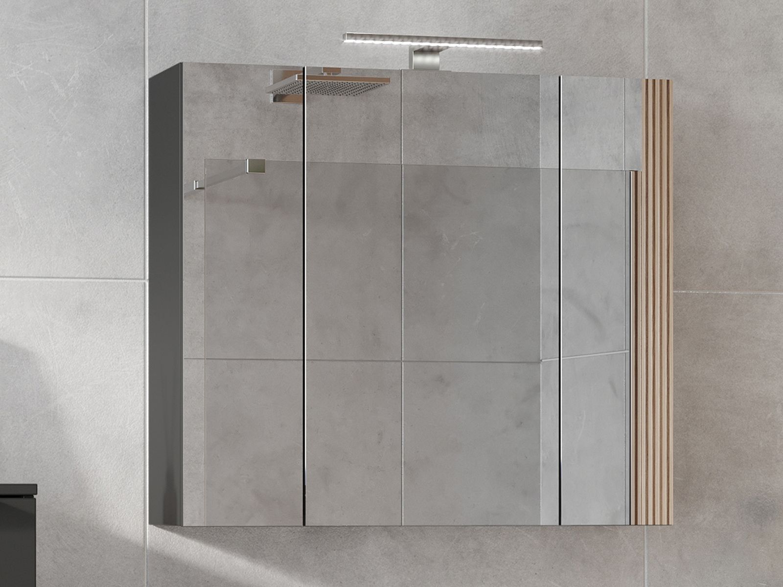 Toiletkast CANTONA 3 deuren grafiet 