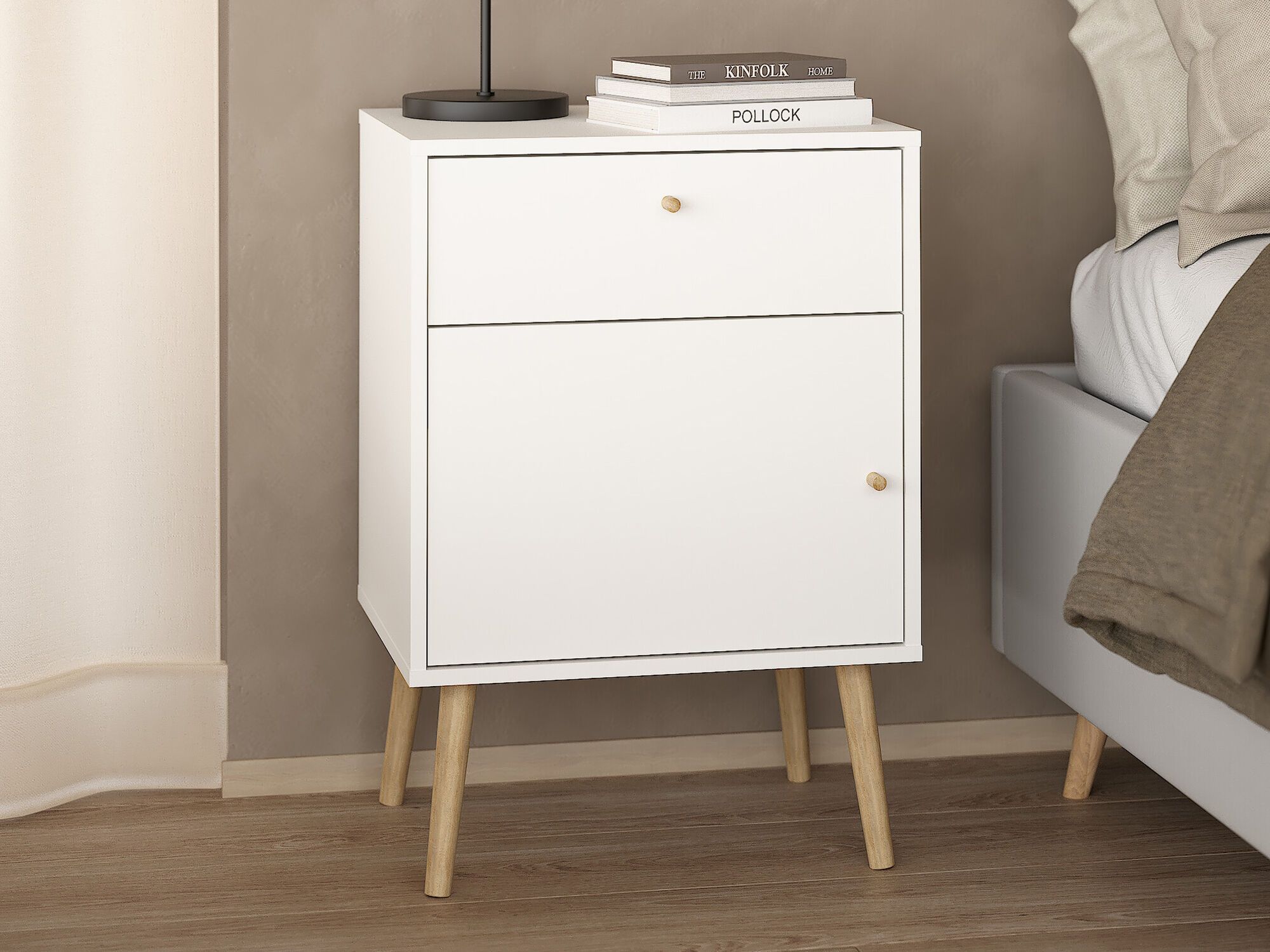 Nachtlampje BOAVISTA 2 lades wit