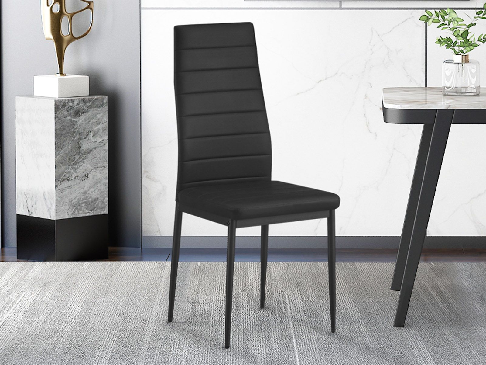 Set van 4 stoelen KENZIE zwart