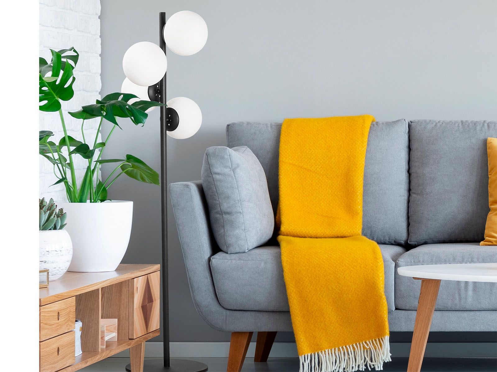 Staande lamp FAZOR 4 lampen goud 