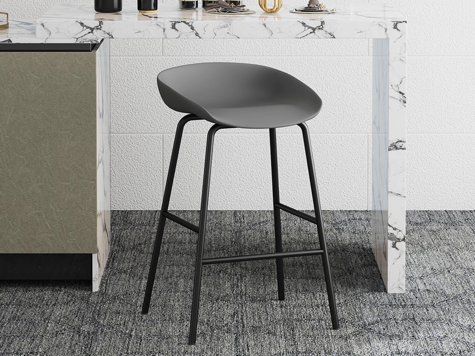 Barkruk ANNABA grijs