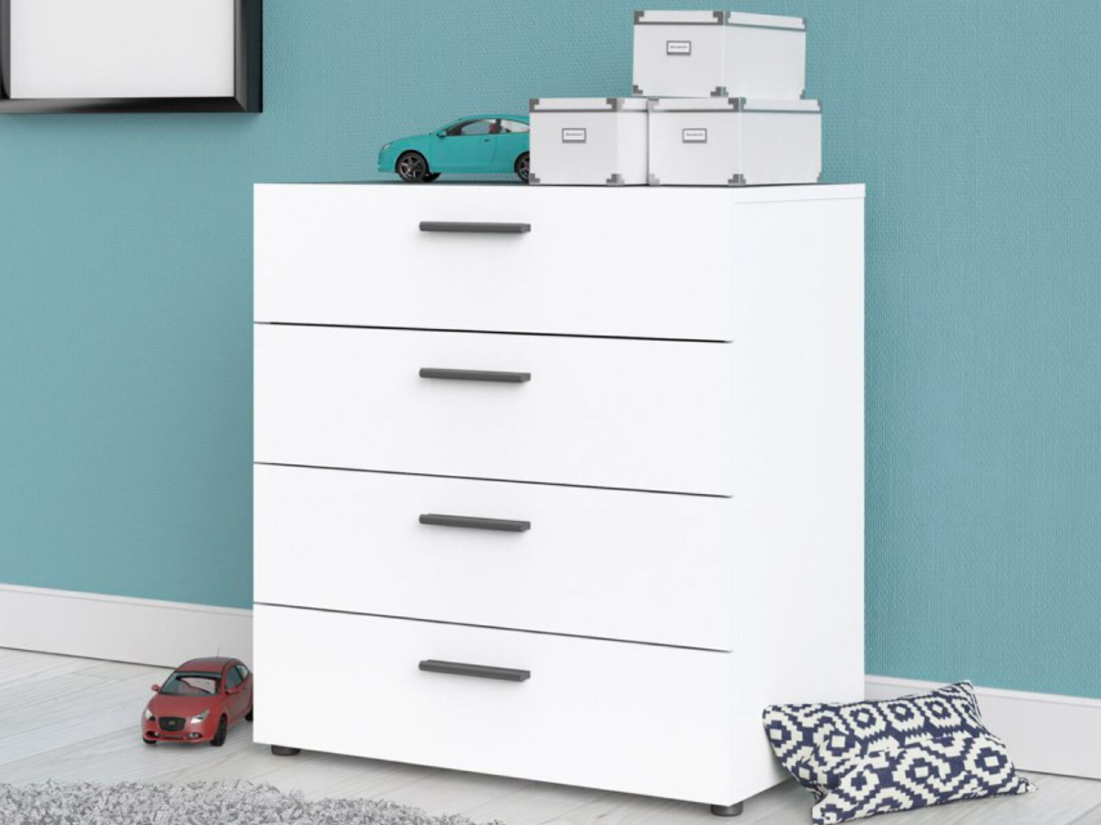 Commode PIMO 4 lades wit 