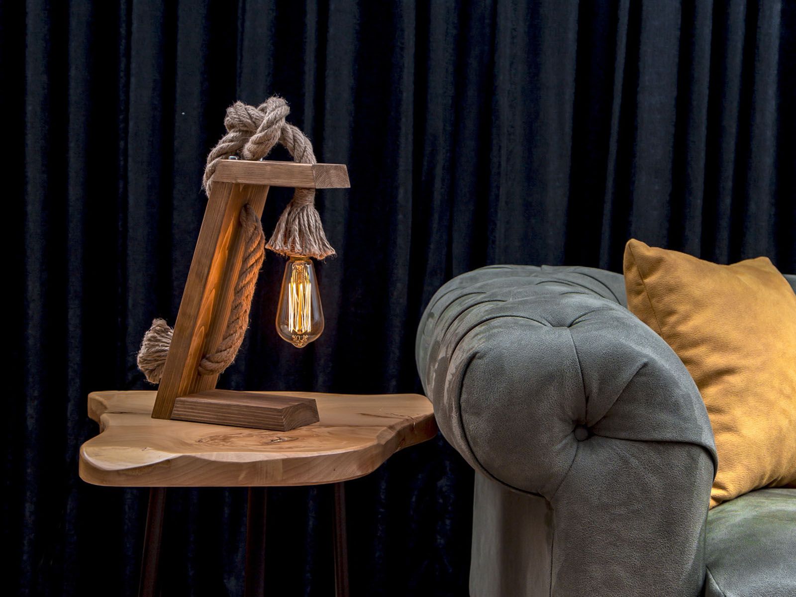 Tafellamp AREZZO 1 lamp bruin 