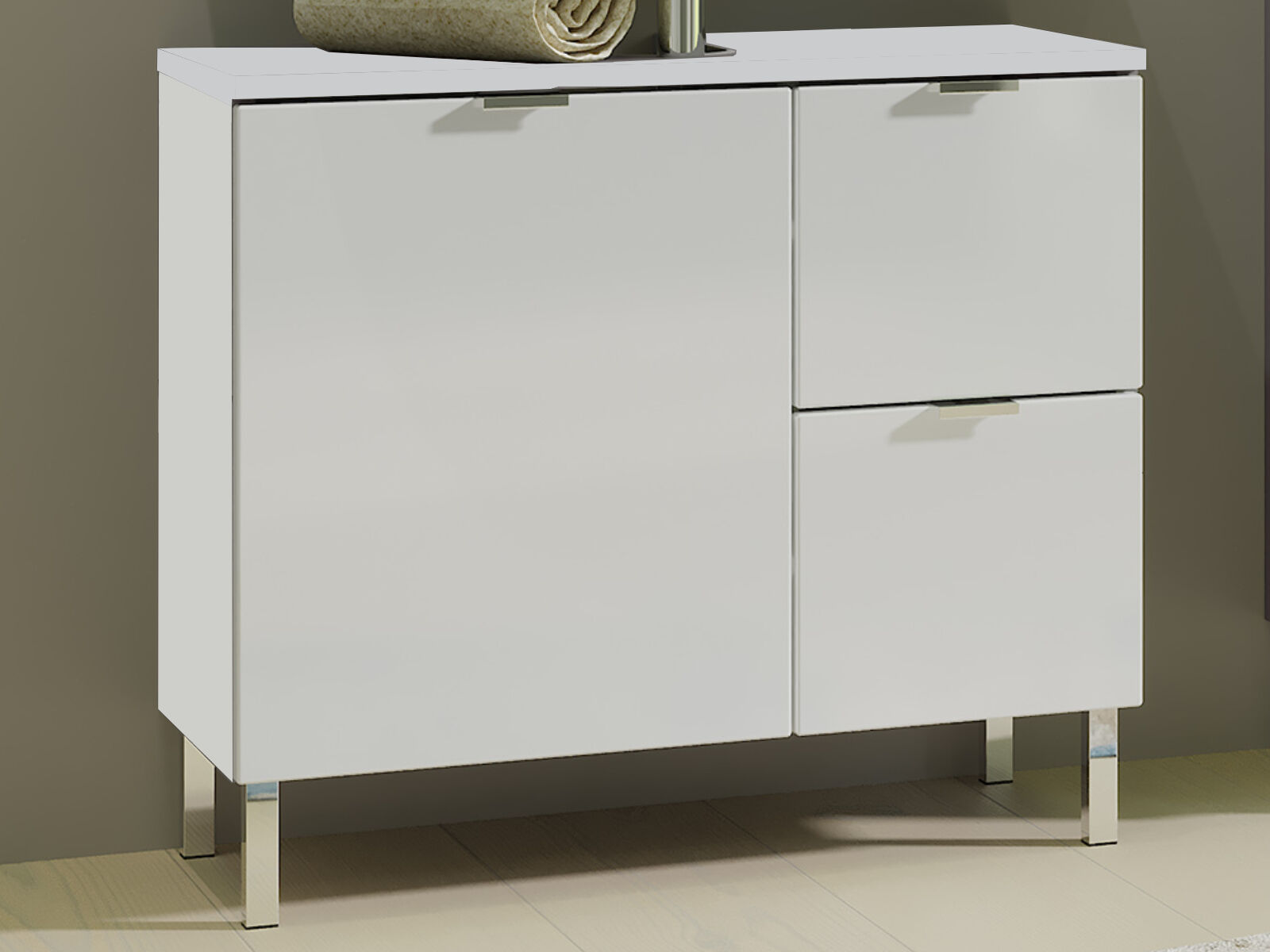 Wastafel kast MANAU 1 deur en 2 lades wit 