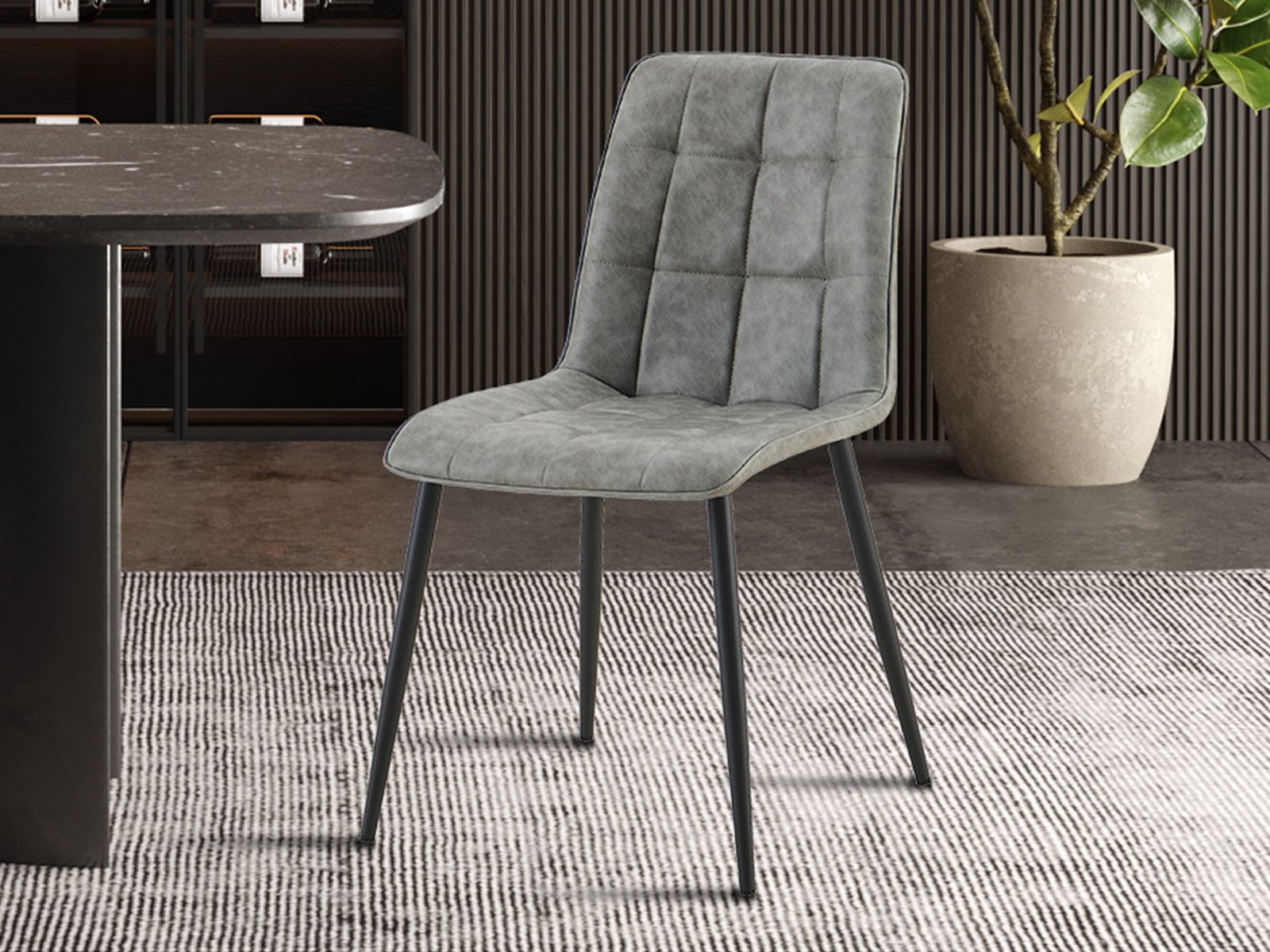 Set van 4 stoelen FARIS grijs