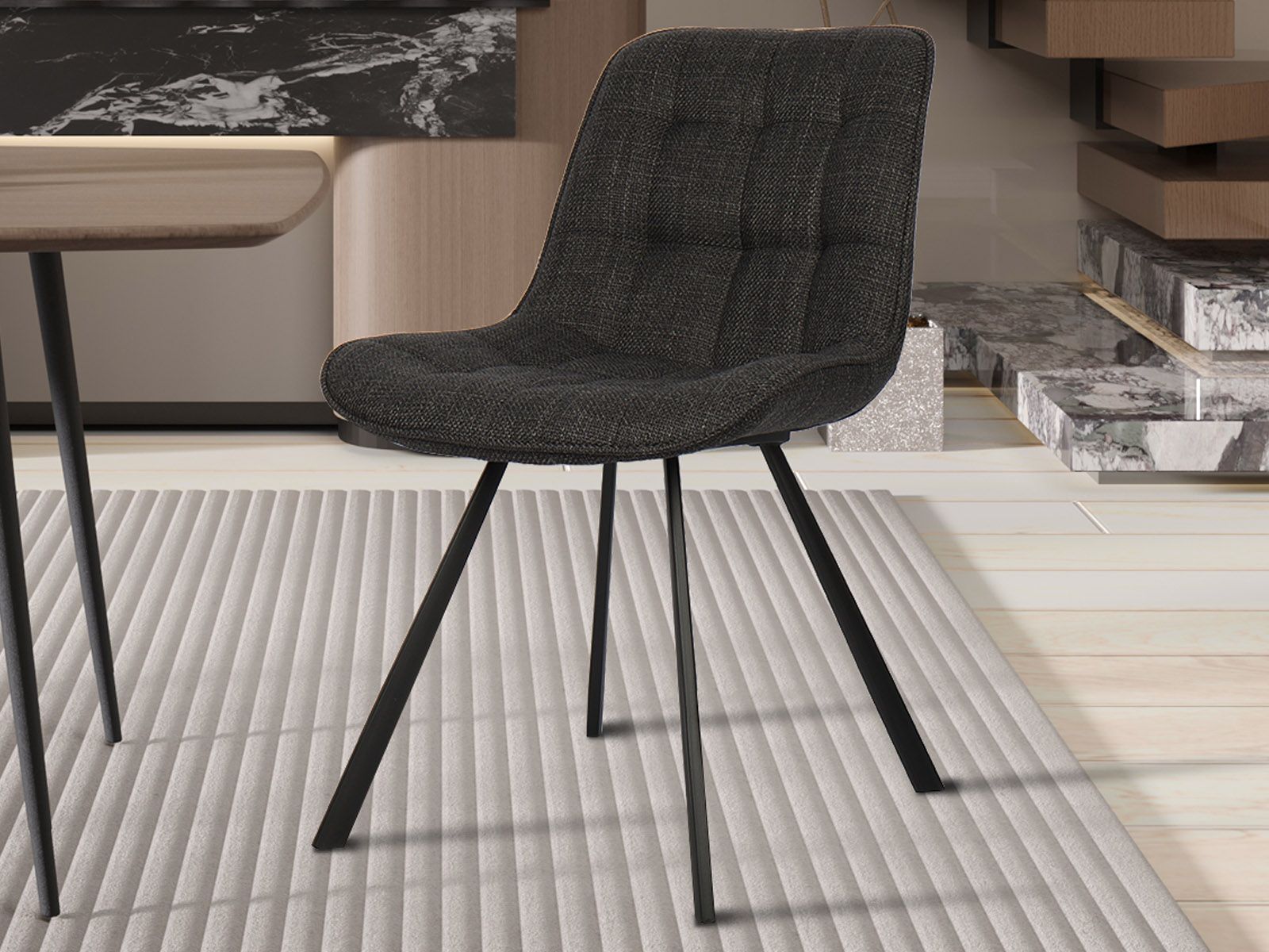 Stoel AREEBA donkergrijs