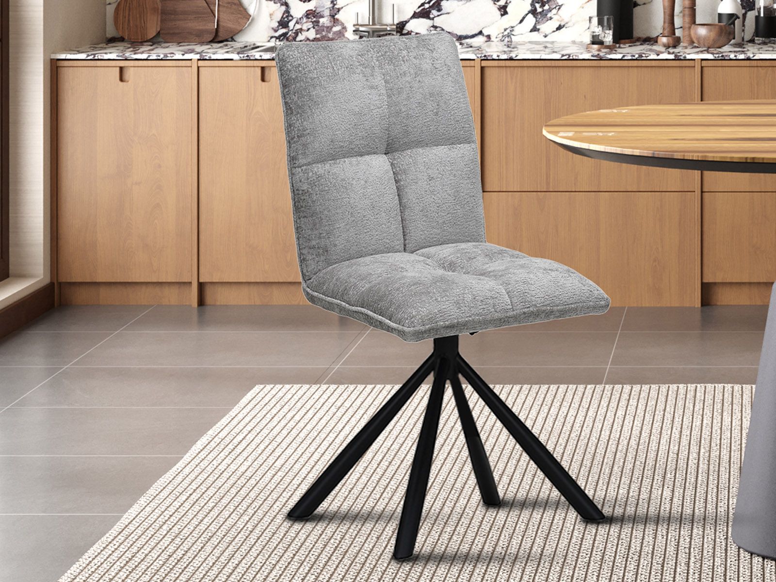 Draaistoel JACKOTTE lichtgrijs