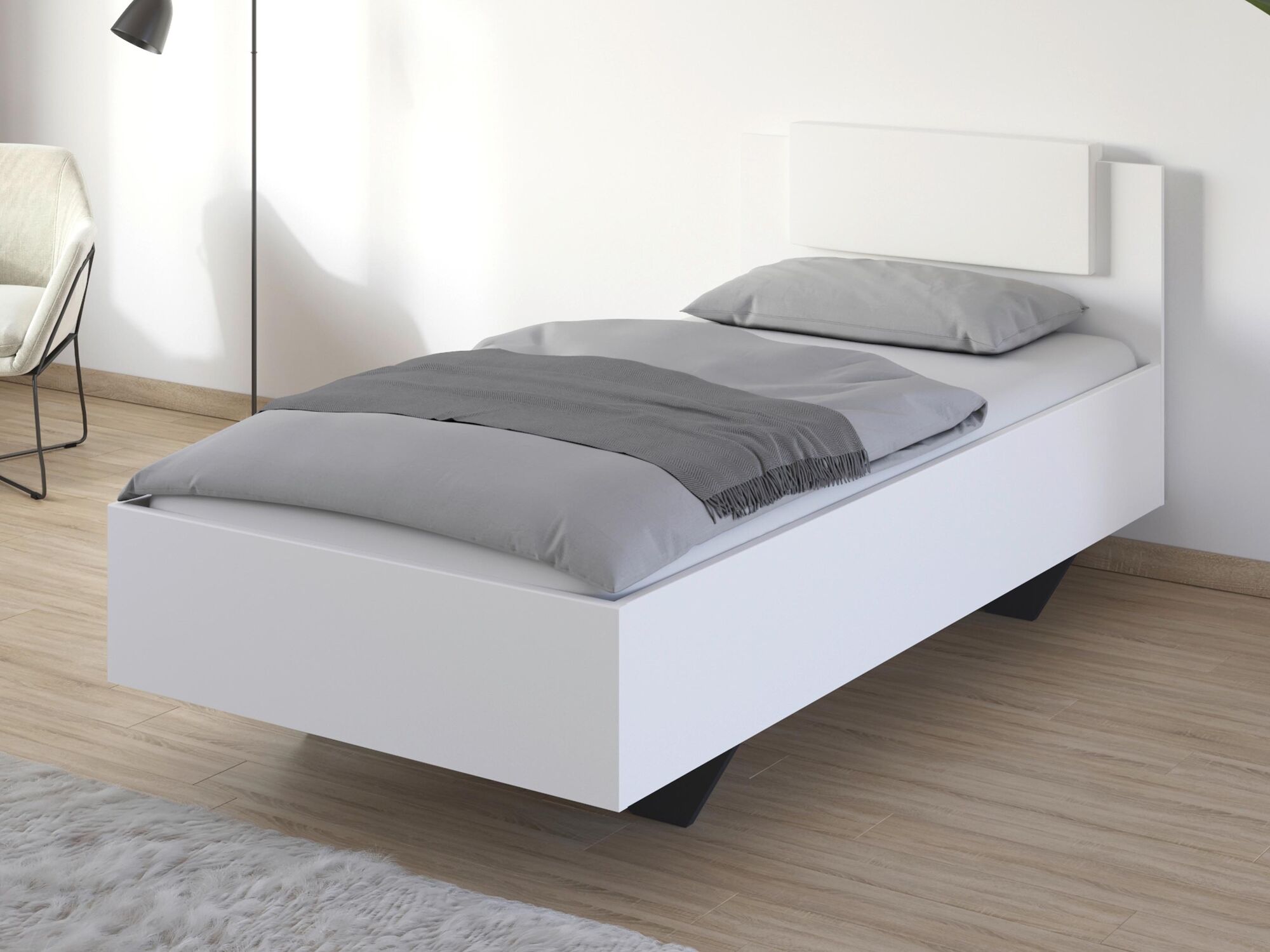 Bed MAKALISKA 90x200 cm wit 