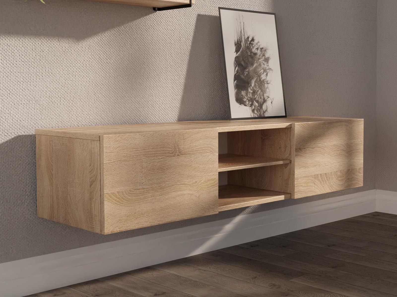 Tv-meubel AURORE 2 deuren sonoma 
