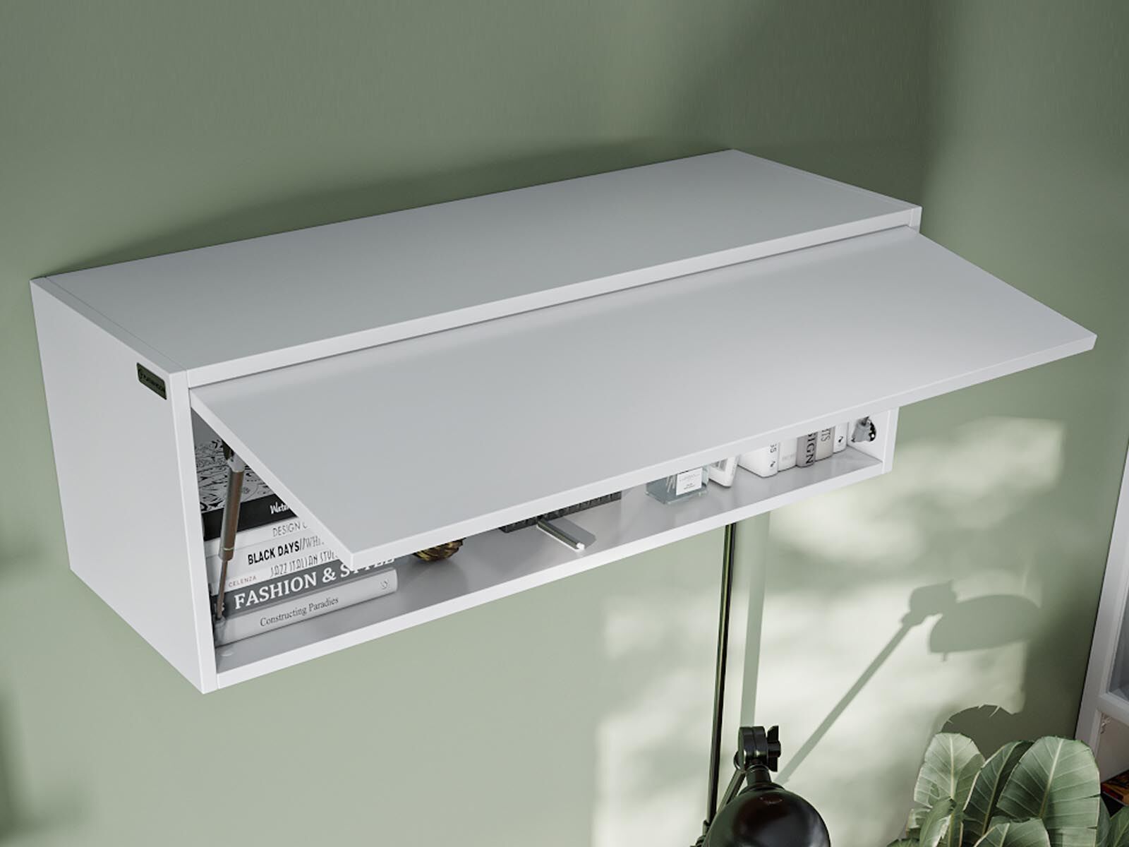 Kast BARIO 1 klapdeur mat wit 