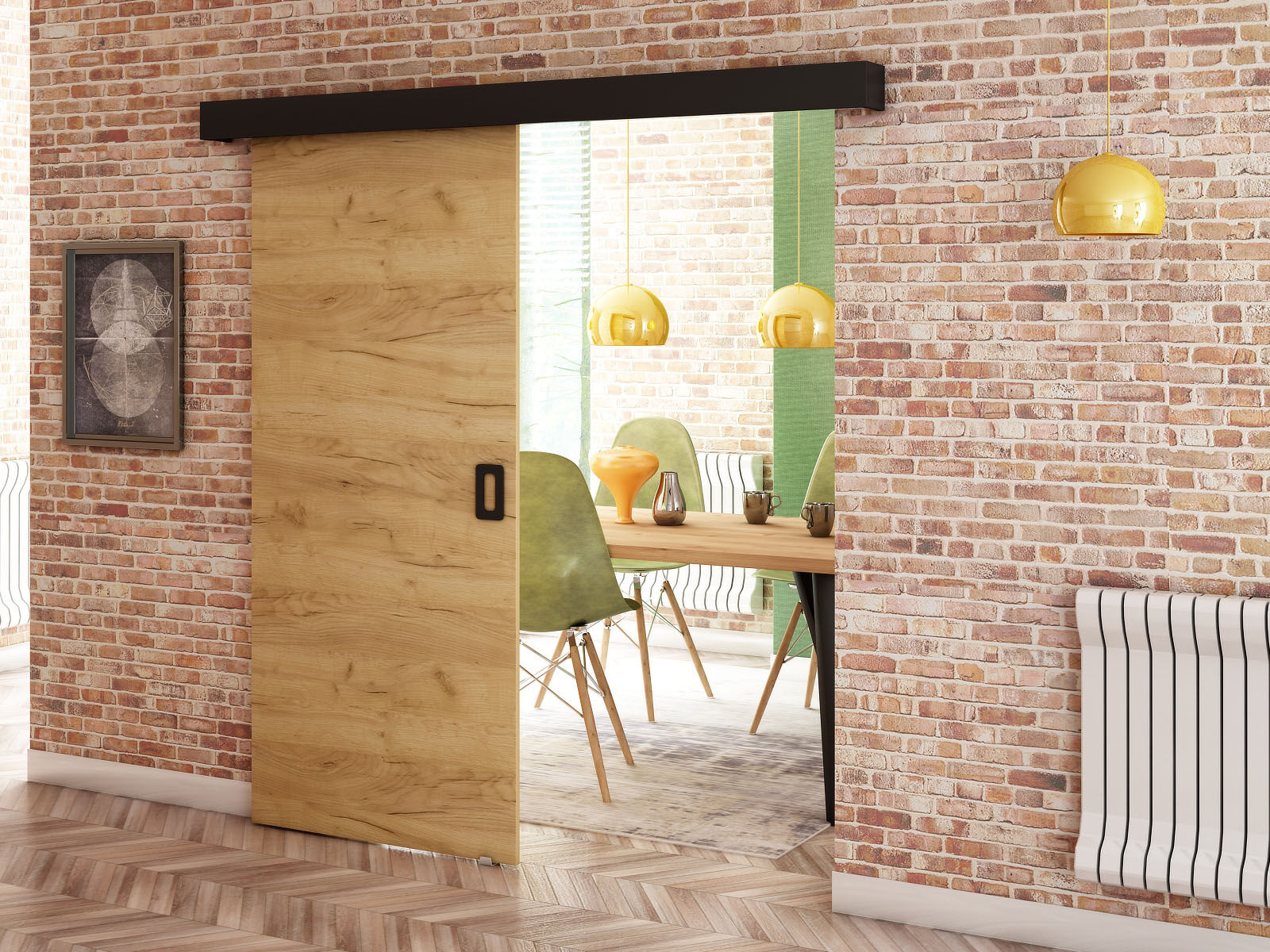 Schuifdeur BENITO gouden wotan eik 