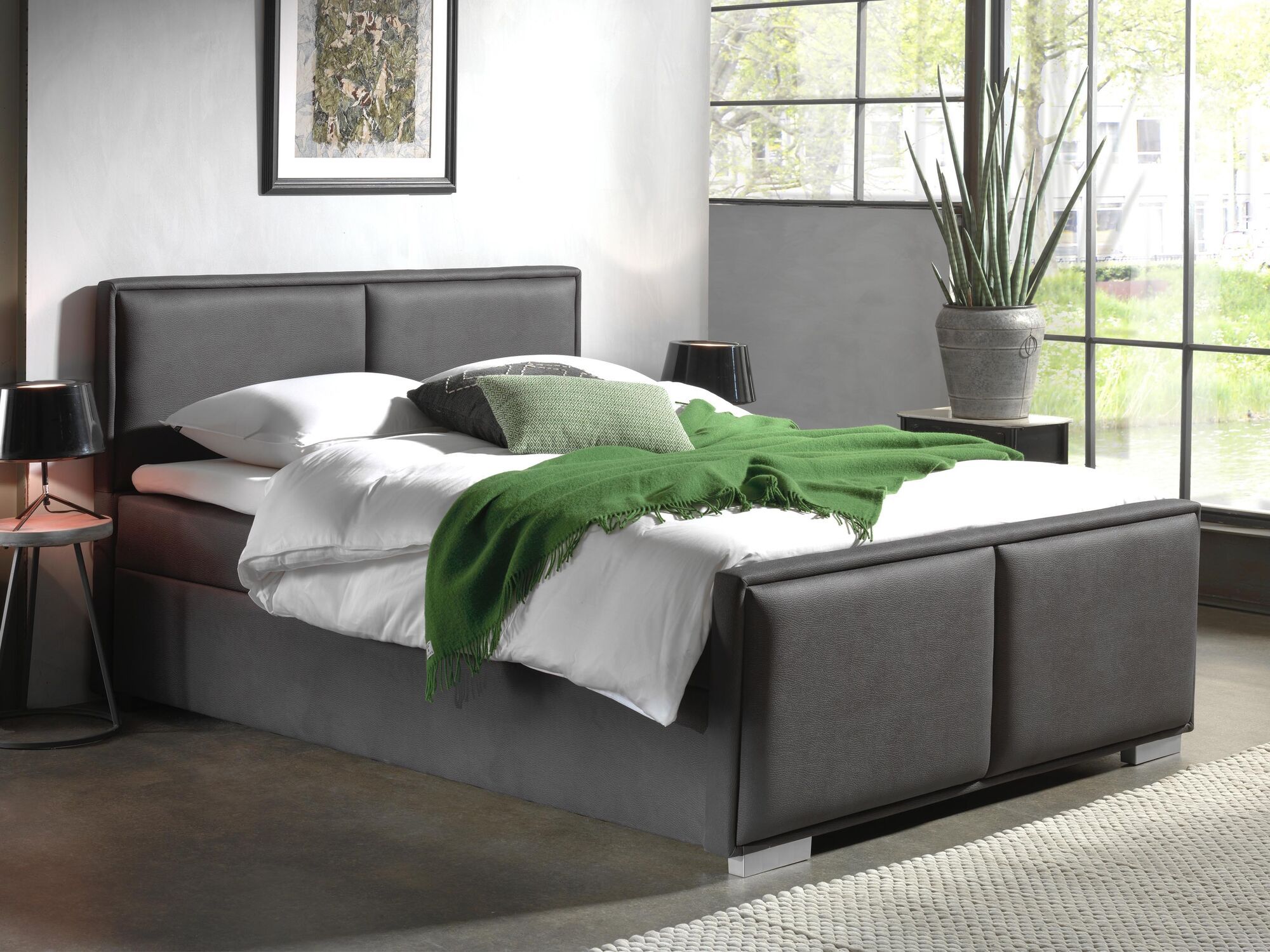 Boxspring AJAX 160x200 cm texas zwart 