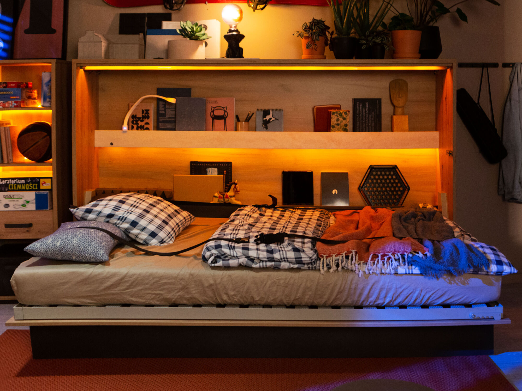 Opklapbed CONCEPTION JUNIOR 120x200 cm artisan eik (horizontaal)