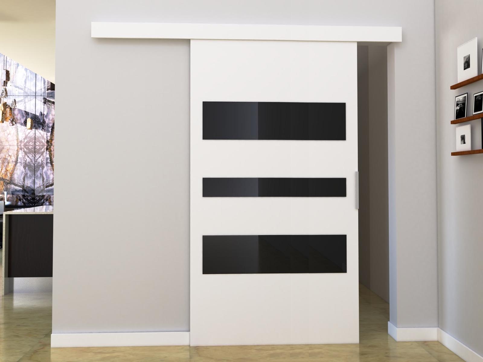 Schuifdeur CORWEL 96 cm wit 