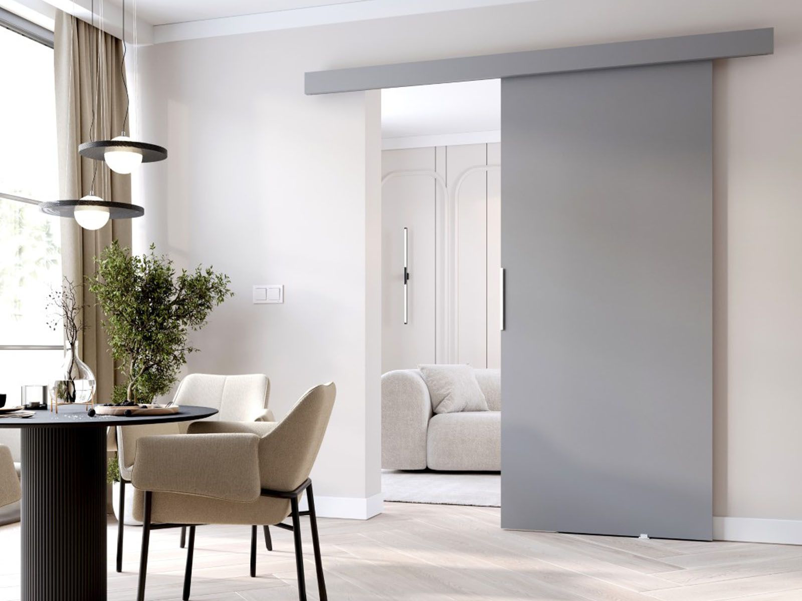 Schuifdeur CLENATO 76 cm grijs 