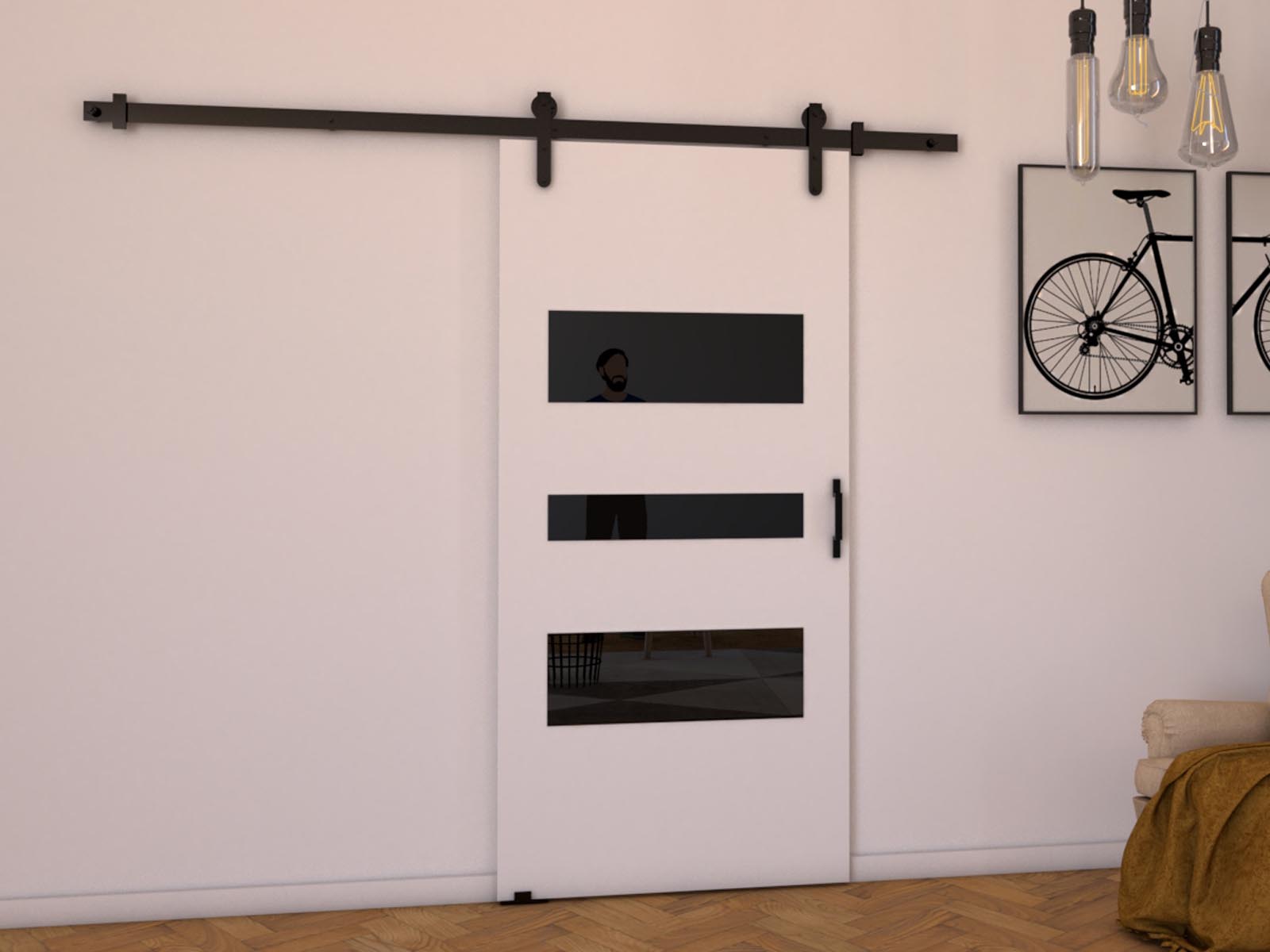 Schuifdeur LITAFO 76 cm wit 