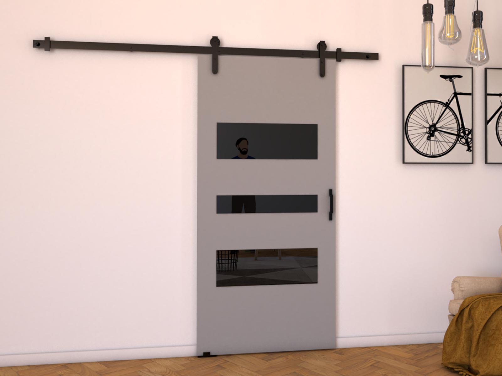 Schuifdeur LITAFO 76 cm grijs 