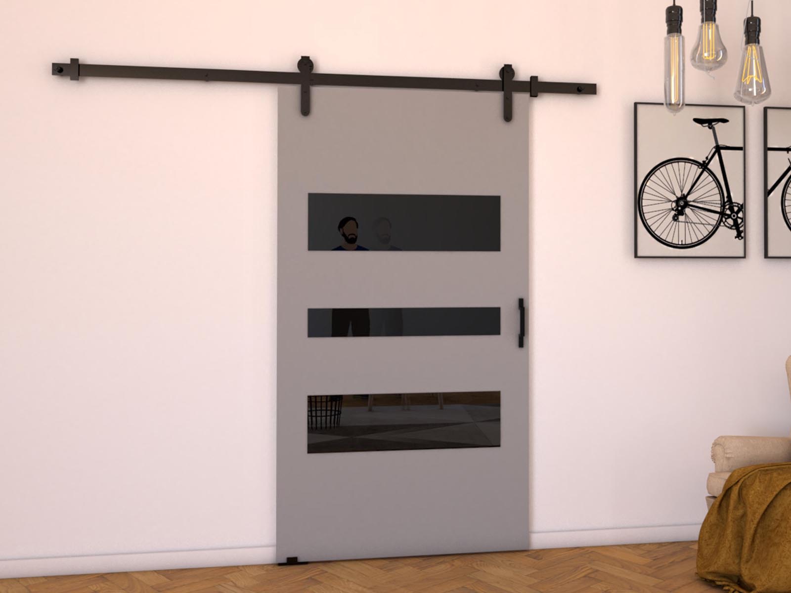 Schuifdeur LITAFO 86 cm grijs 