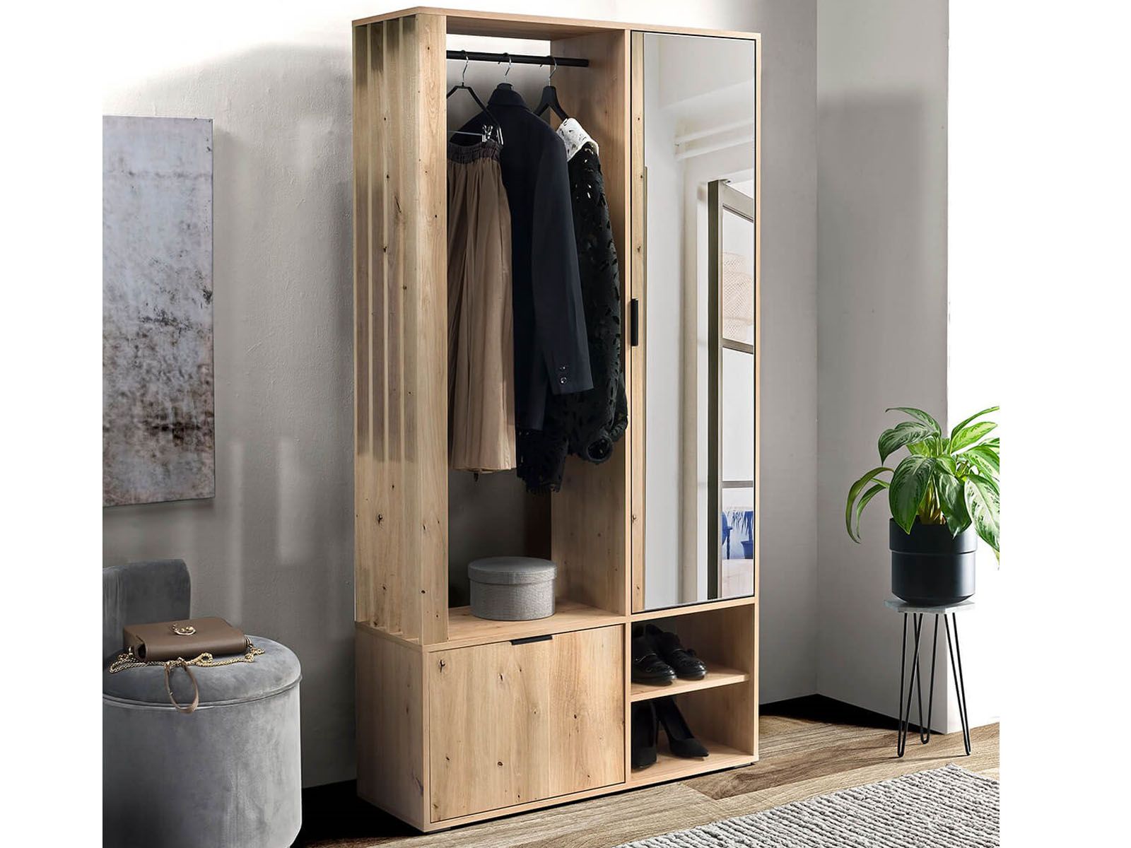 Vestiaire MILOVICH 2 deuren artisan eik 