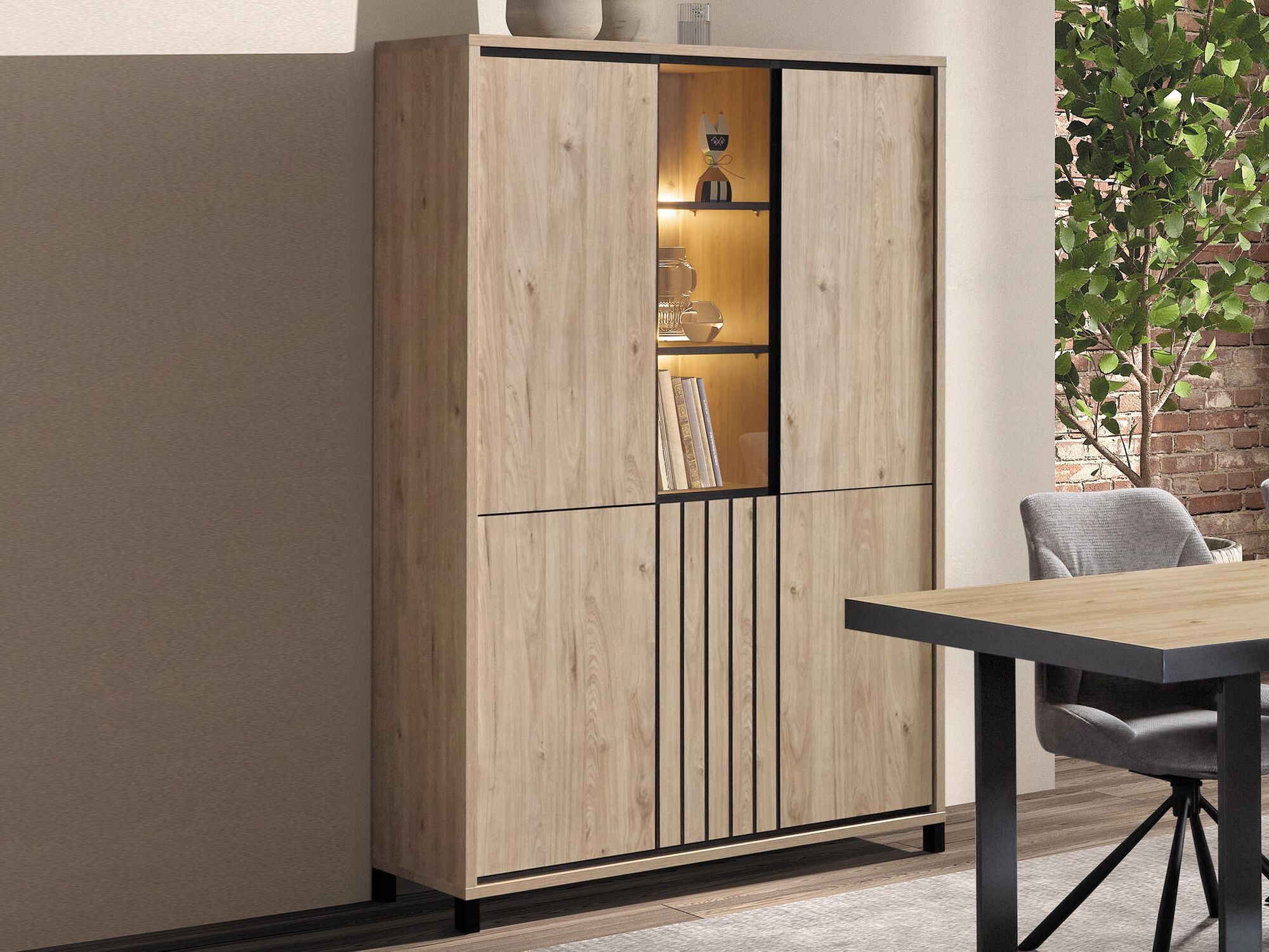 Barkast TRAVIRIS 5 deuren castella met led 