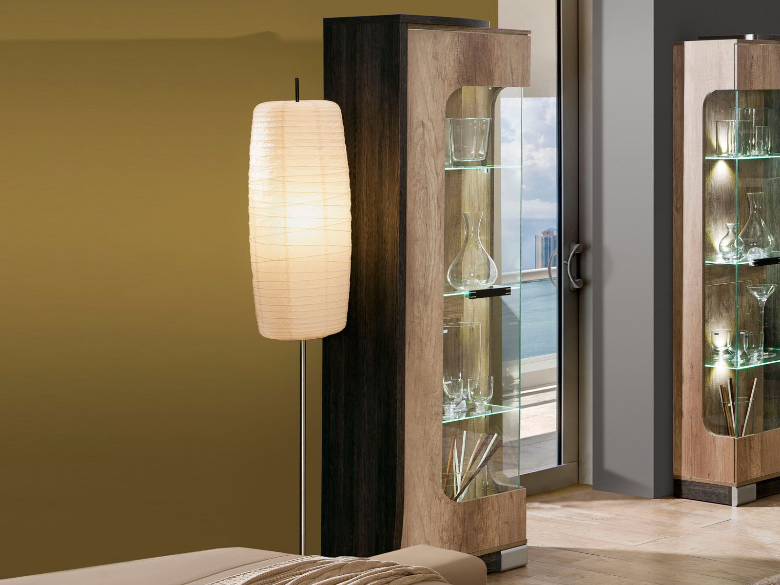 Kolomkast ROMERIO 1 deur rechts eik canyon/arusha