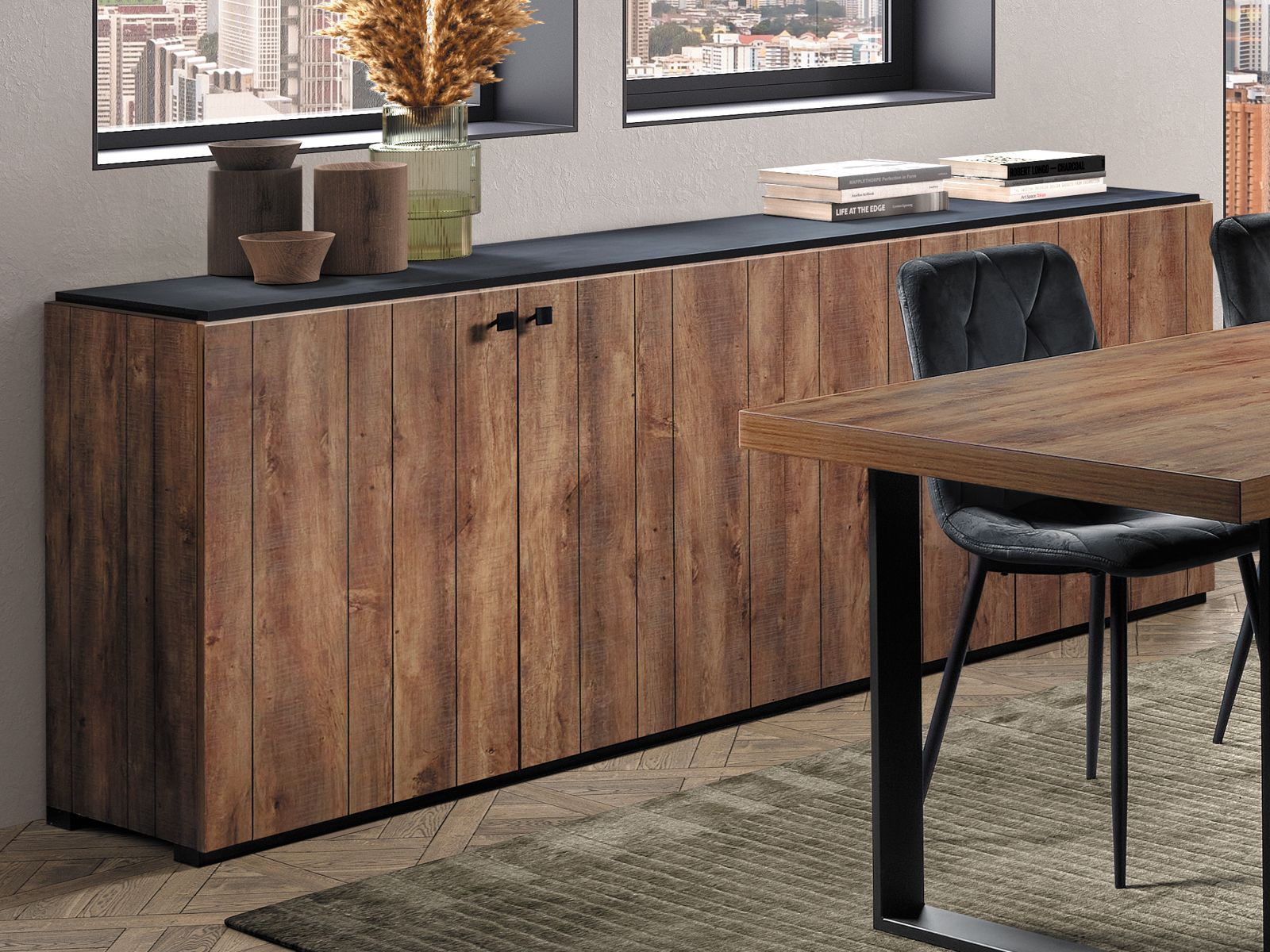 Dressoir SHAKA 4 deuren denver eik 