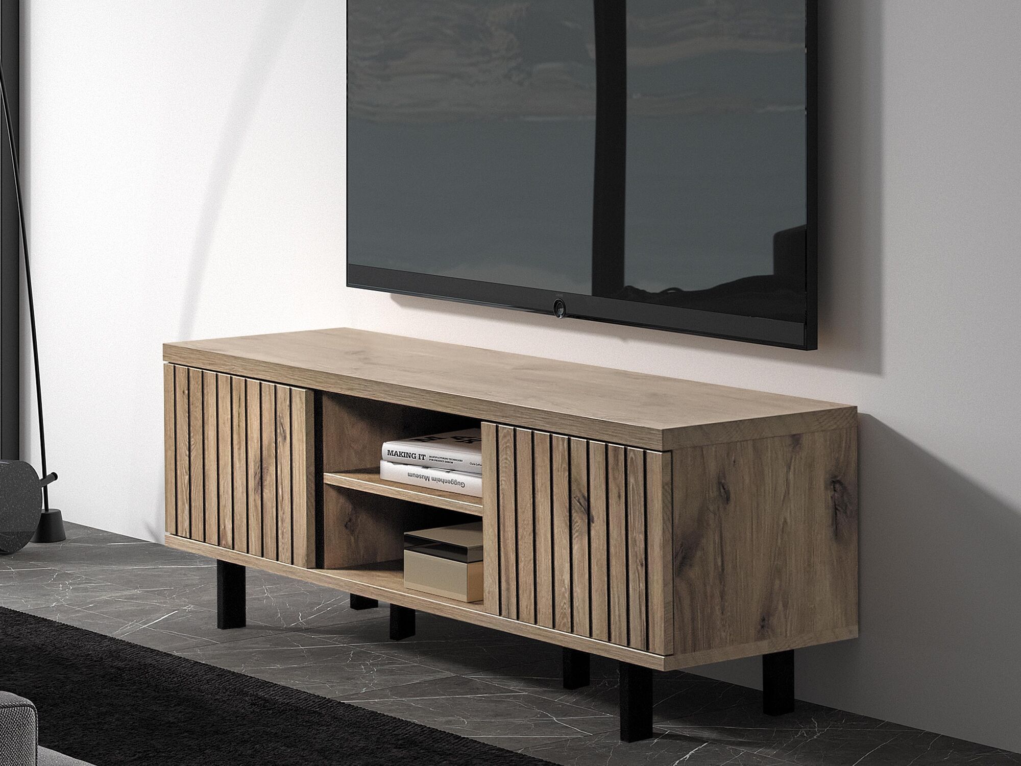 Tv-meubel TIMANFAYA 2 deuren canyon eik 