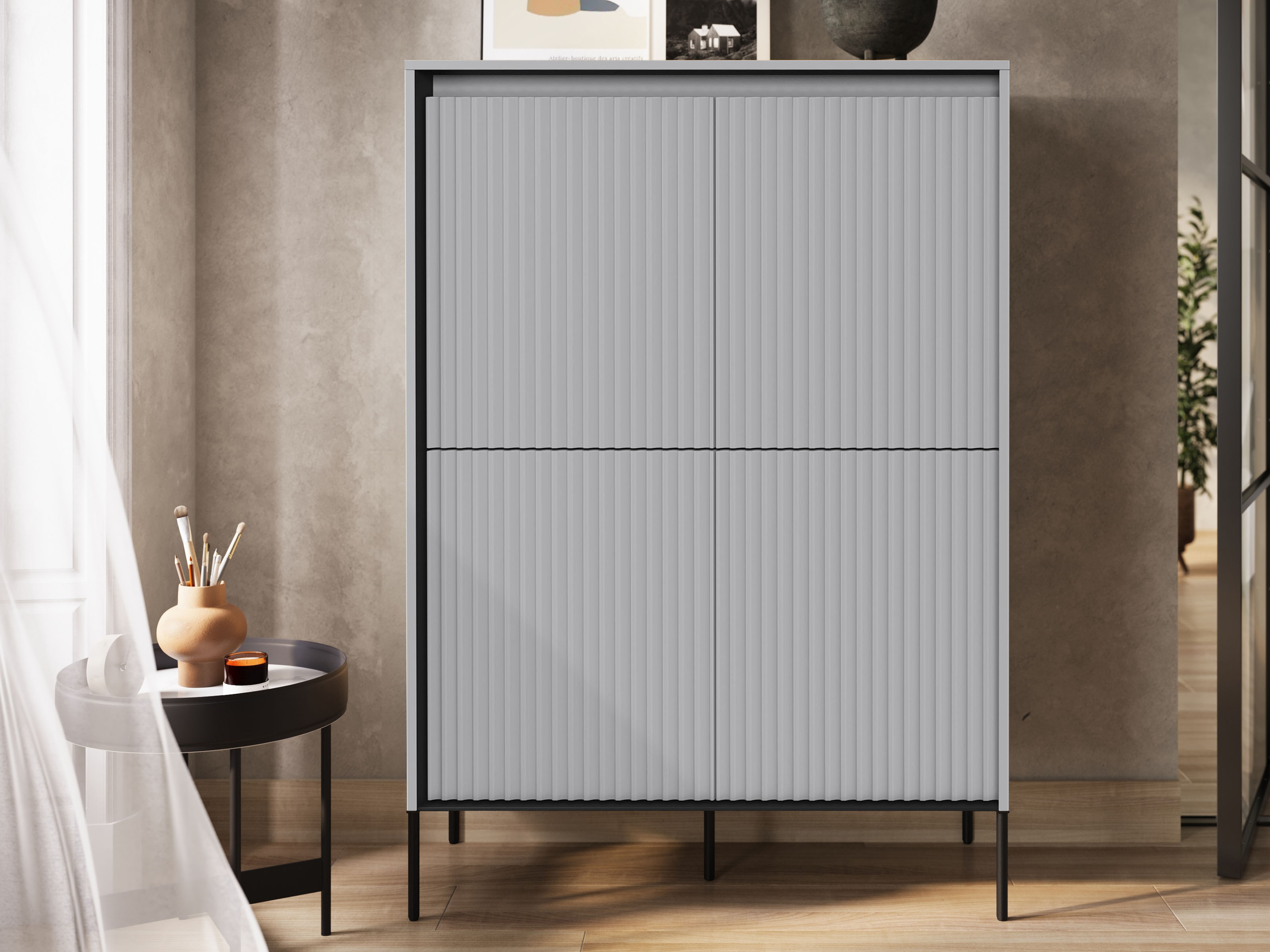 Kast TRAINING 4 deuren grijs 