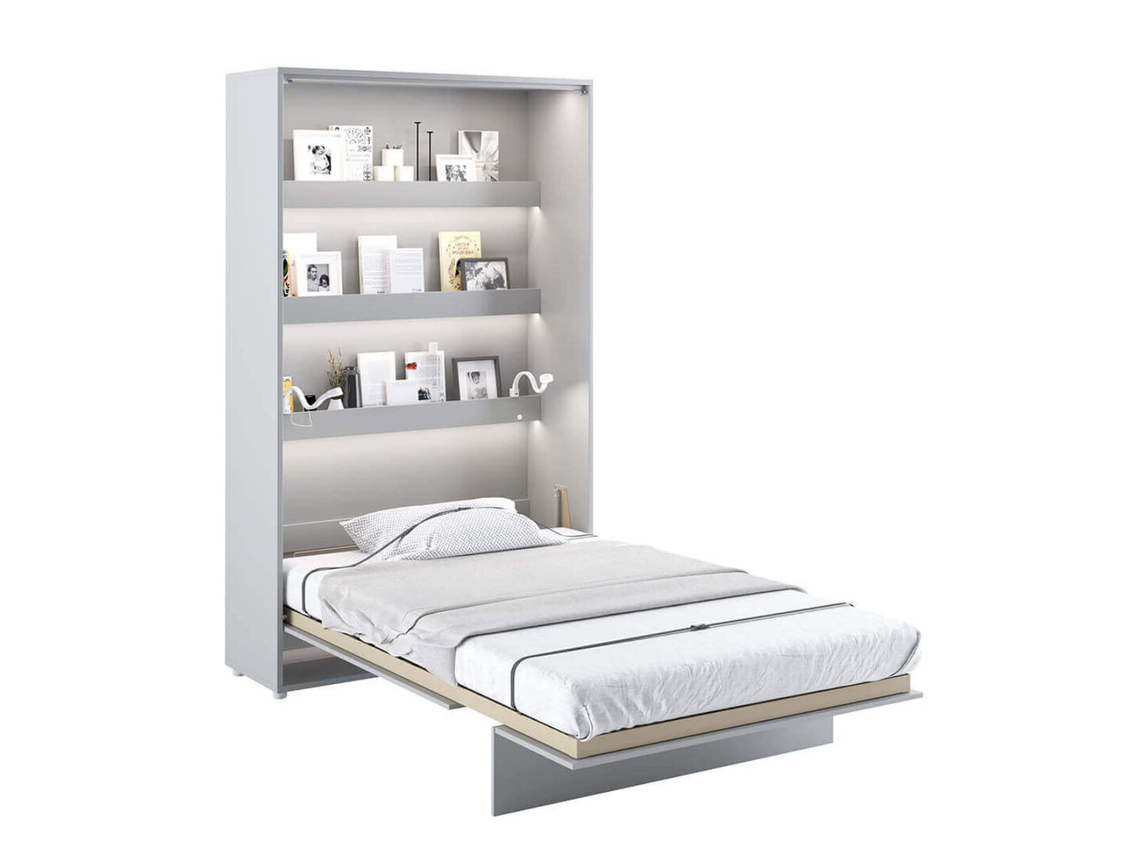 Opklapbed CONCEPTION PRO 120x200 cm mat grijs (verticaal)