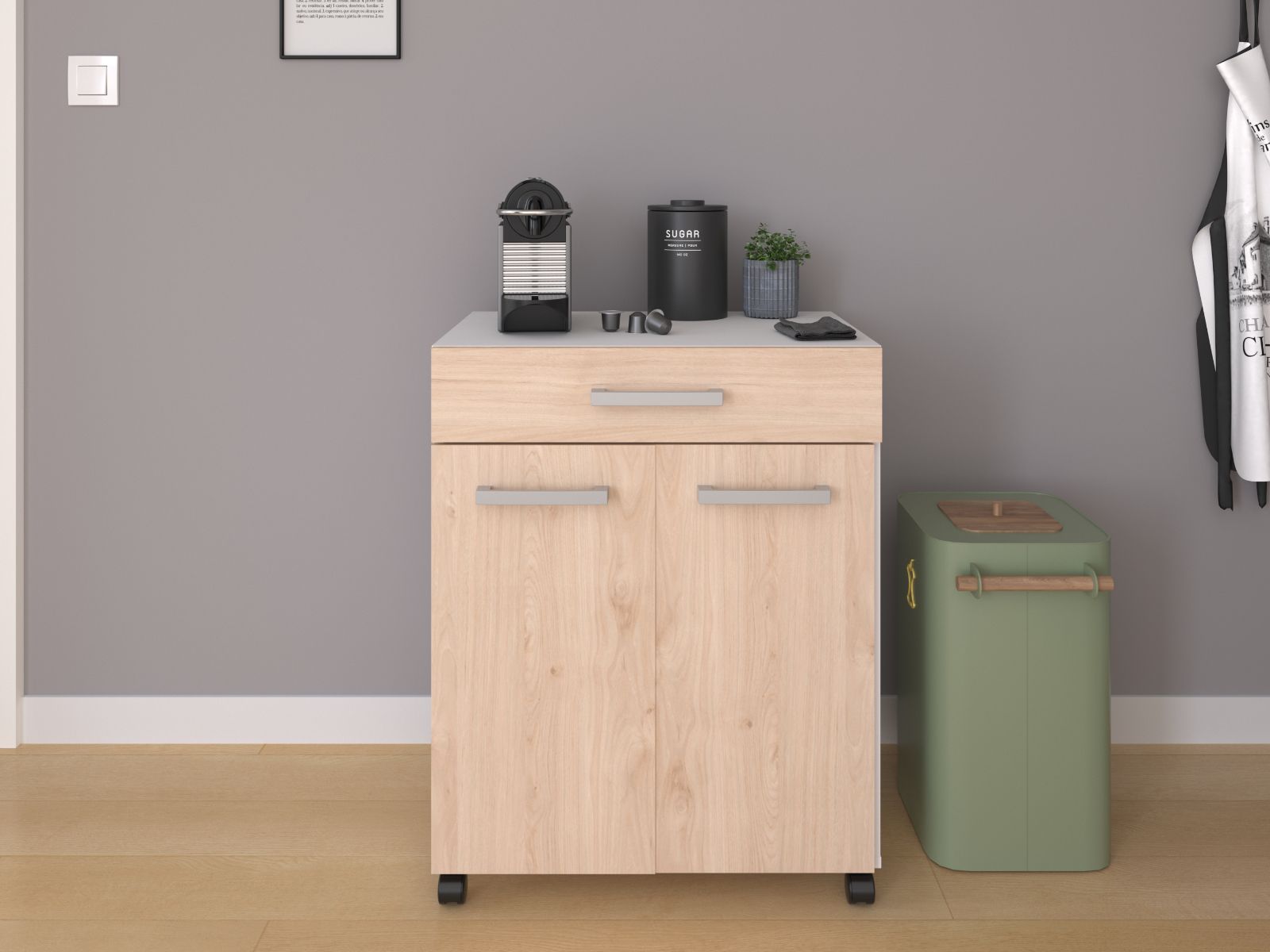 Commode DOS 2 deuren 1 lade jackson eik