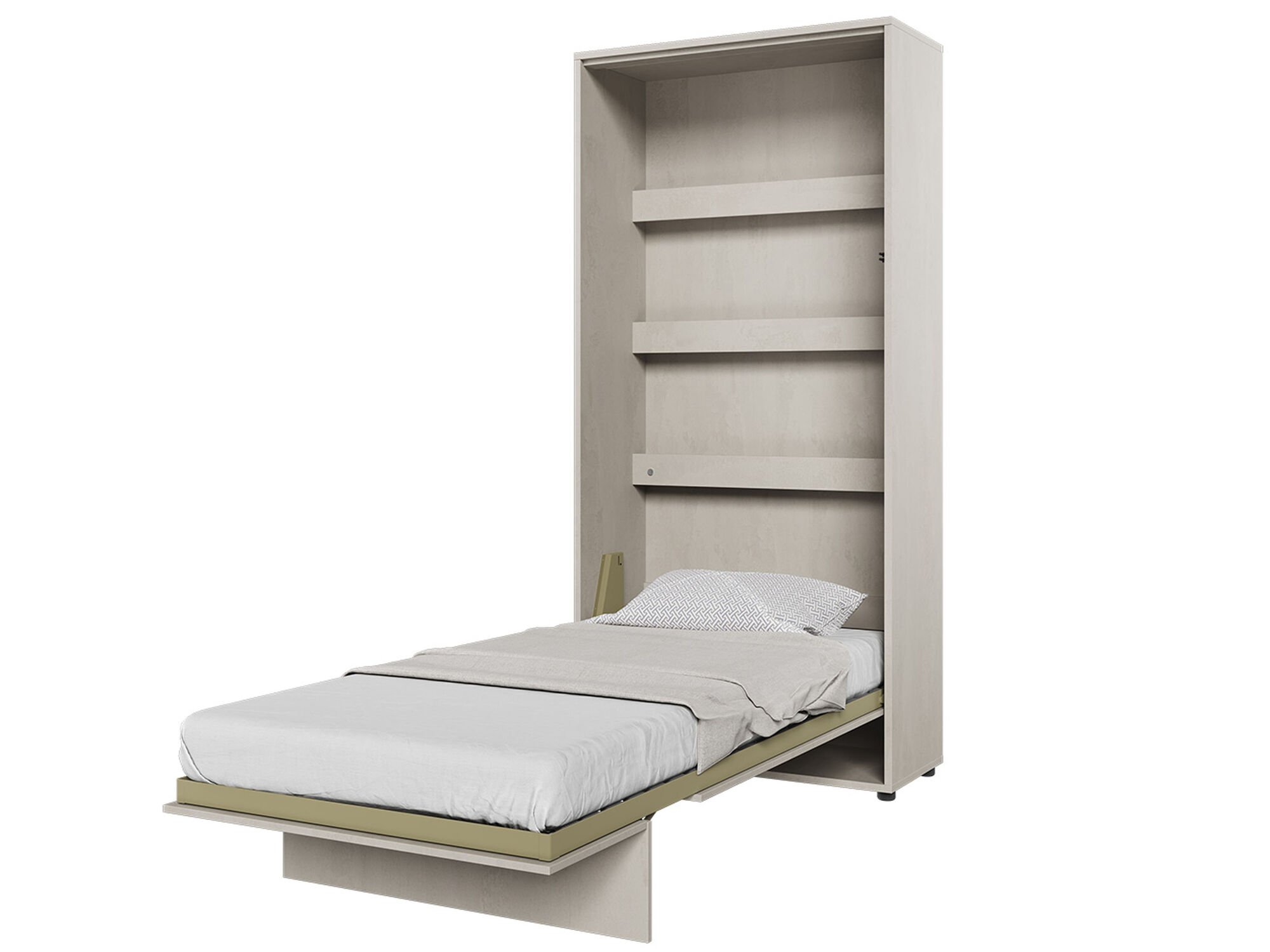 Opklapbed CONCEPTION JUNIOR 90x200 cm zijdegrijs (verticaal)