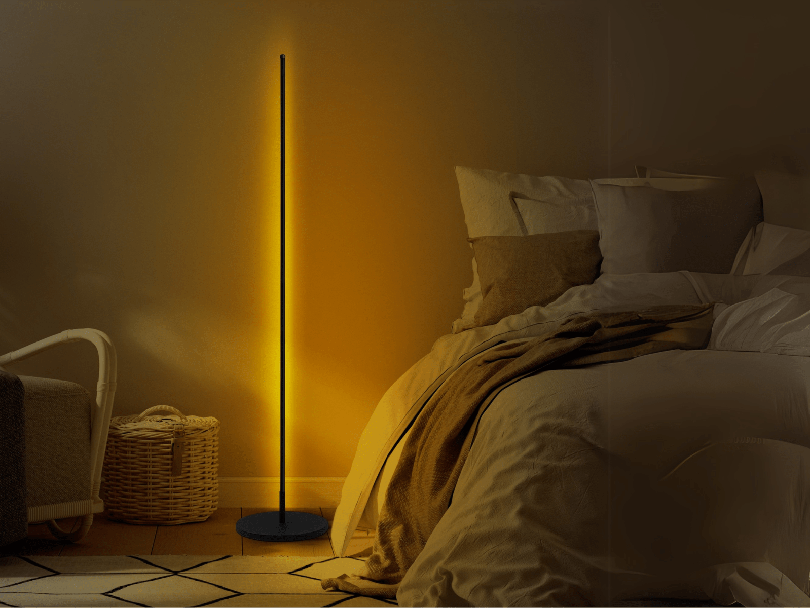 Staande lamp OLLITA zwart