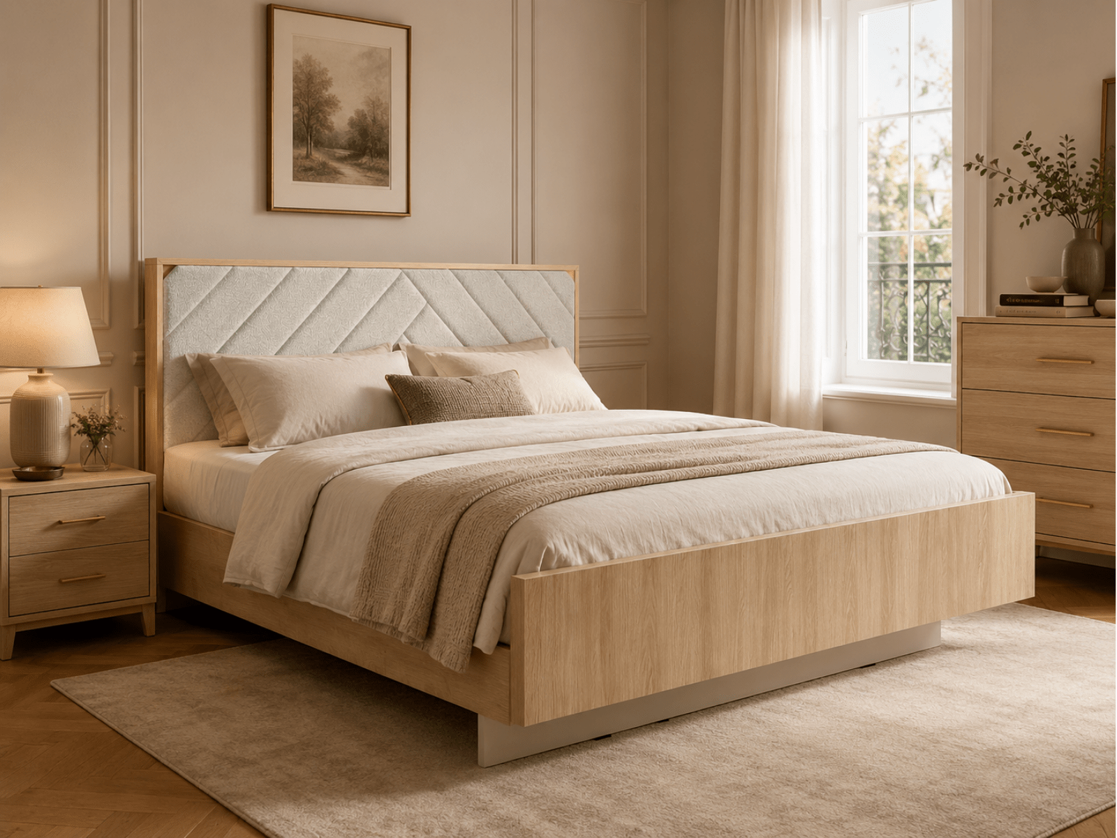 Bed VILLANOVA 180x200 cm barista eik