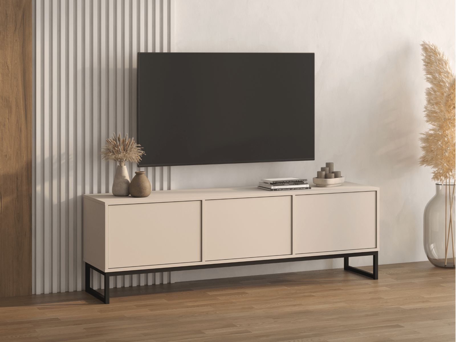 TV-/hifi-meubel LAFITA 3 deuren kasjmier