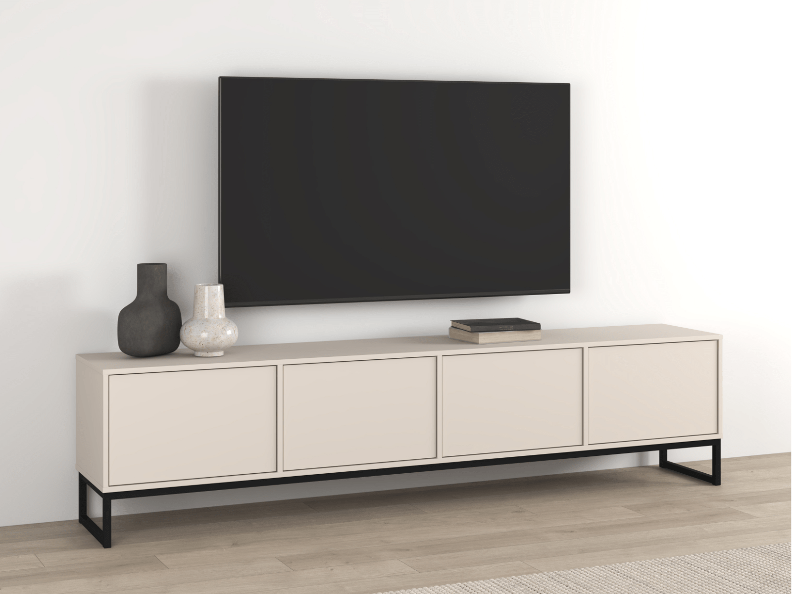 TV-/hifi-meubel LAFITA 4 deuren kasjmier