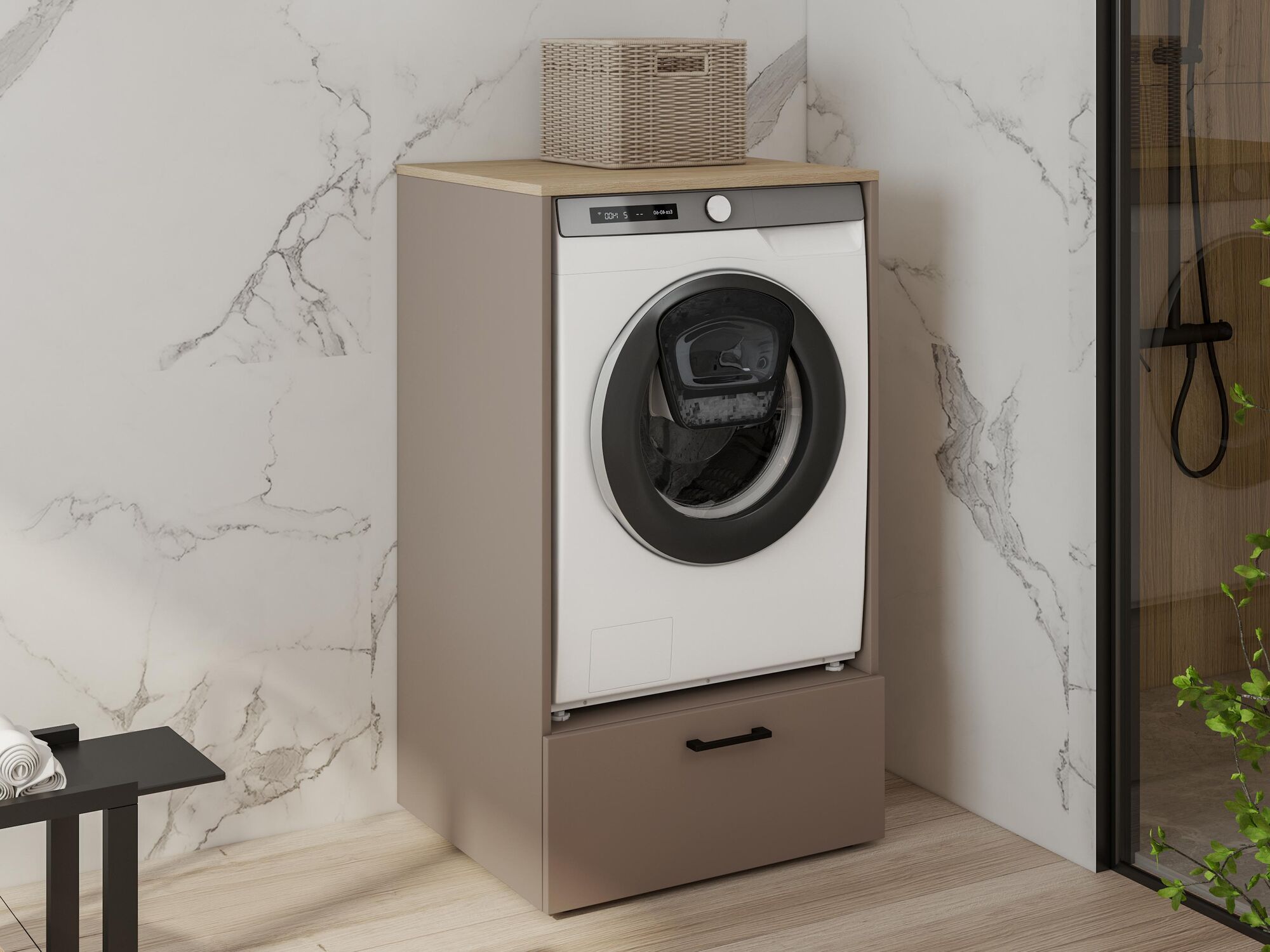 Kast LAUNDRY 1 machine taupe