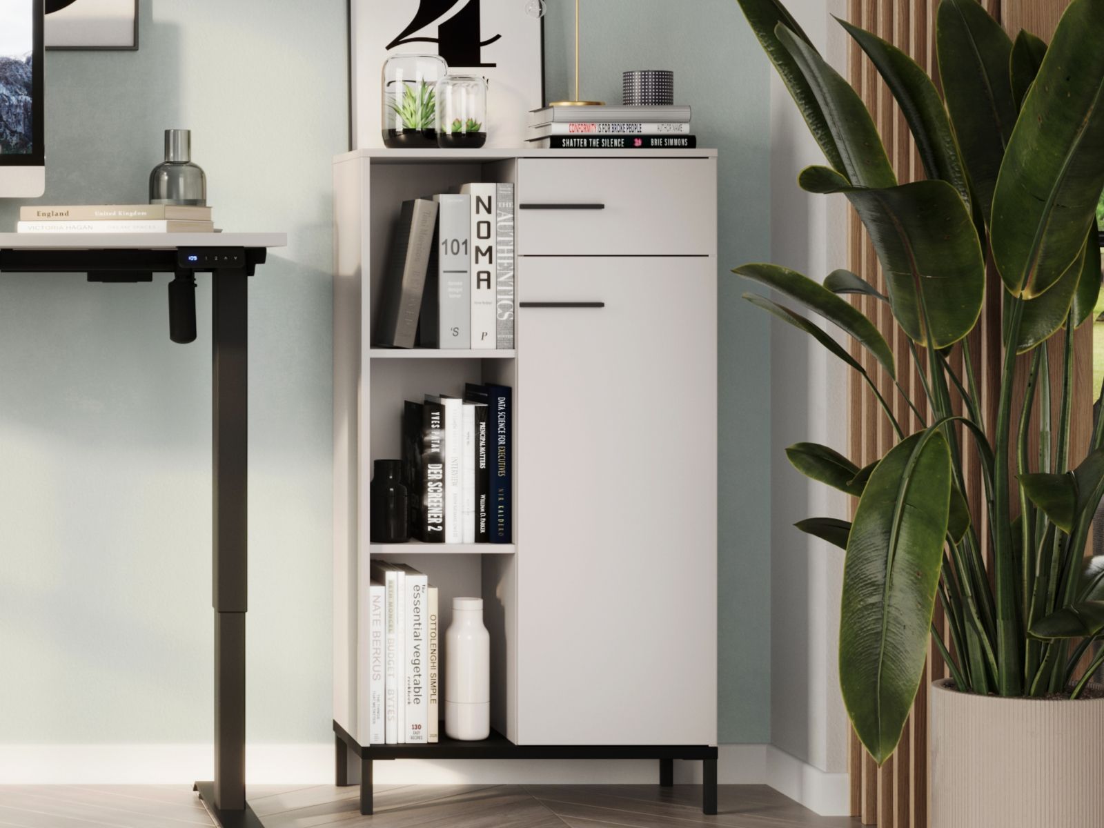 Kast POLYGON 1 deur 1 lade kasjmier