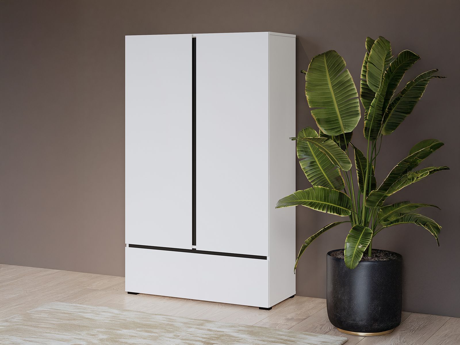 Commode CROSSAIR 2 deuren 1 lade wit