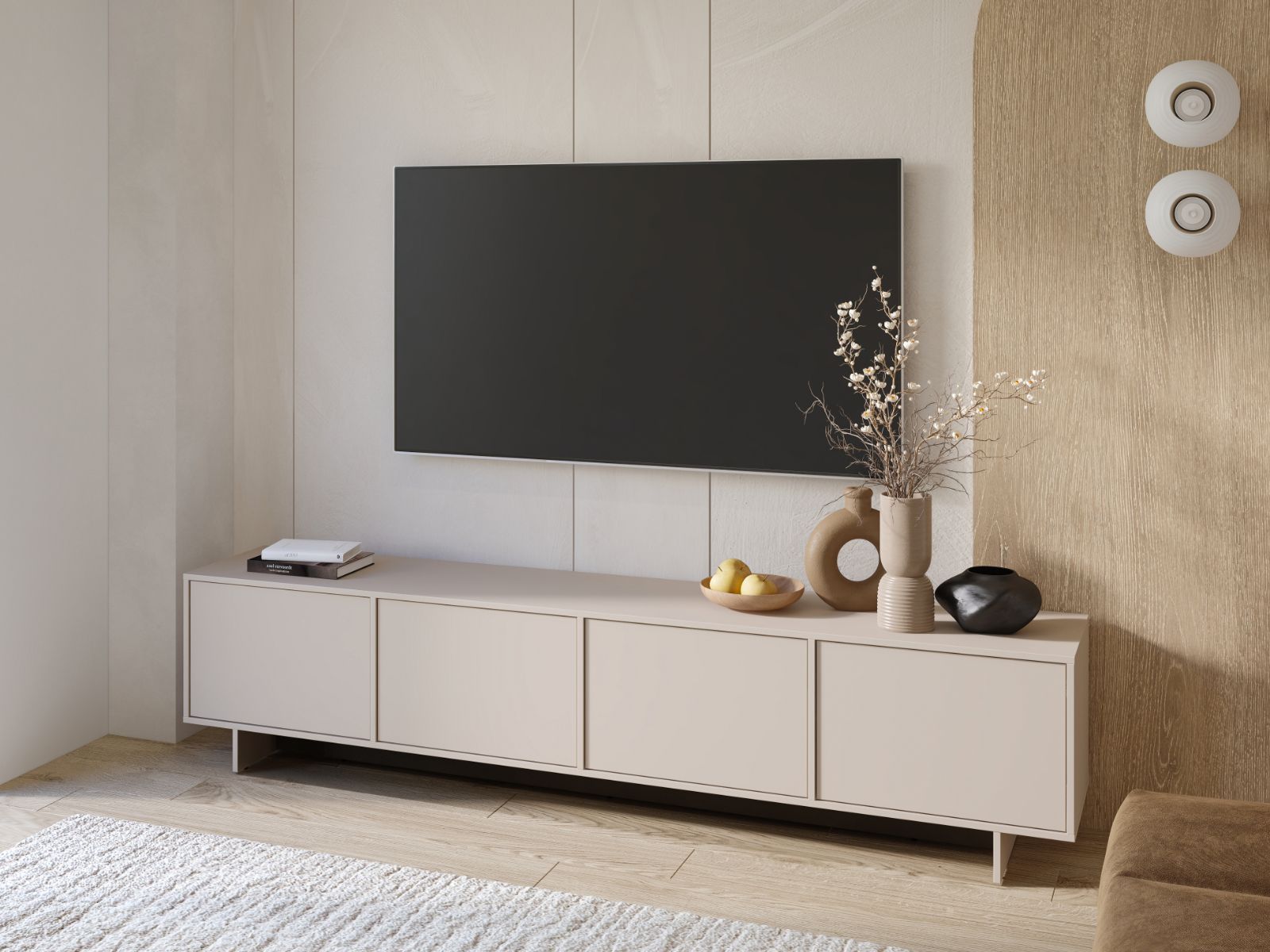 Tv-meubel TAMATO 4 deuren kasjmier
