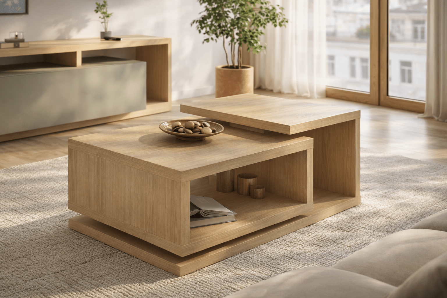 Salontafel BOTSWANA rechthoekig 120 cm lindberg eik