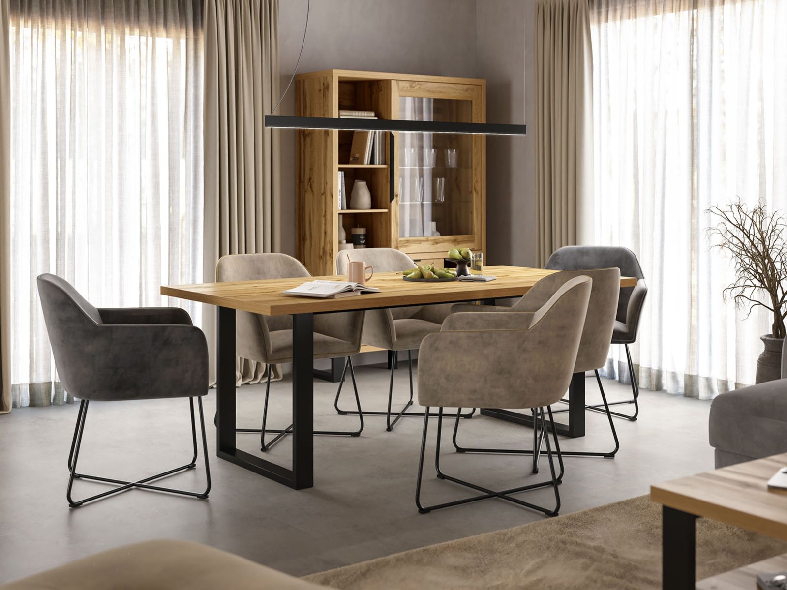 Eettafel HALO 200 cm wotan eik 