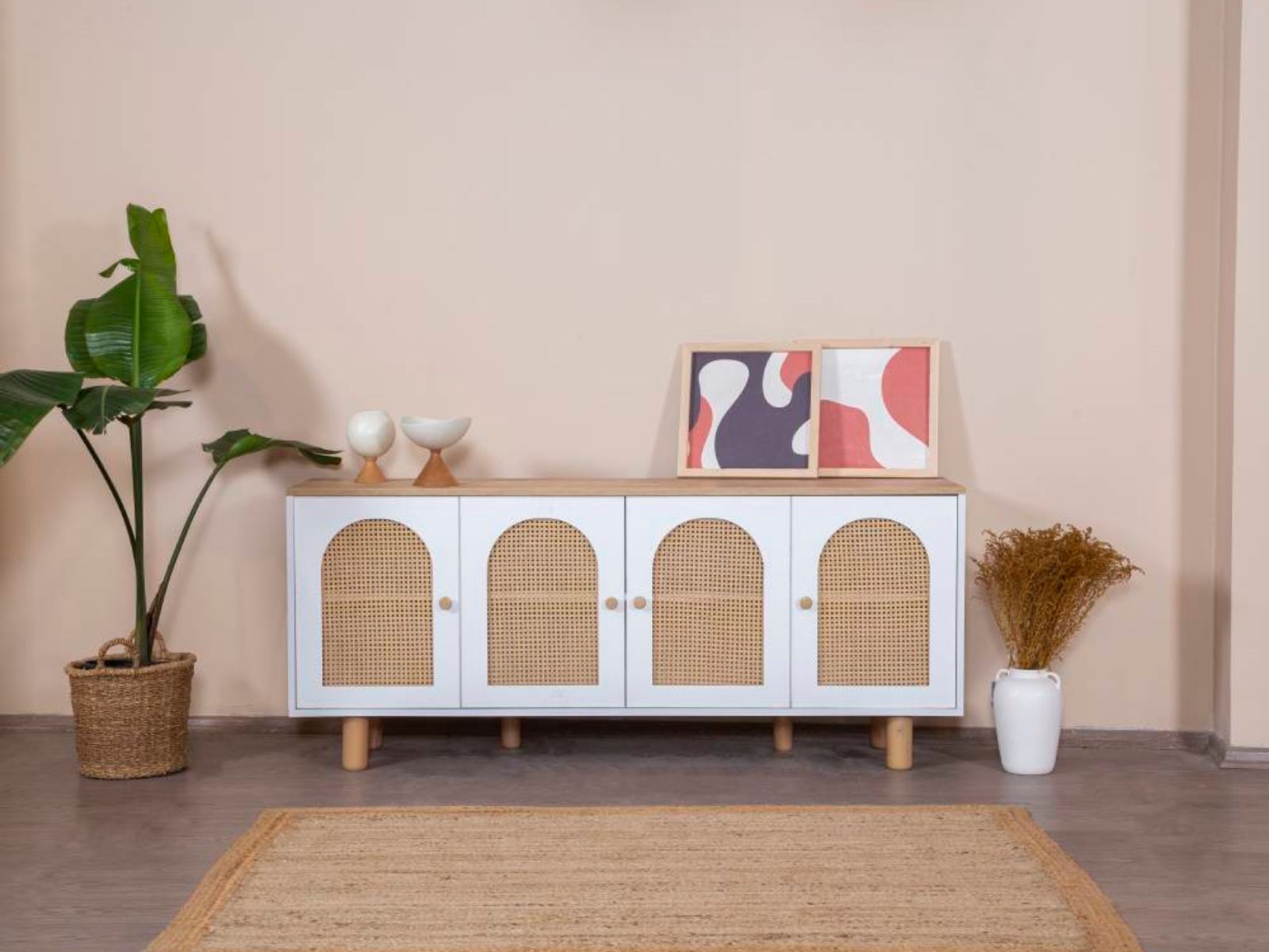 Dressoir BOHEMIAN 4 deuren wit 