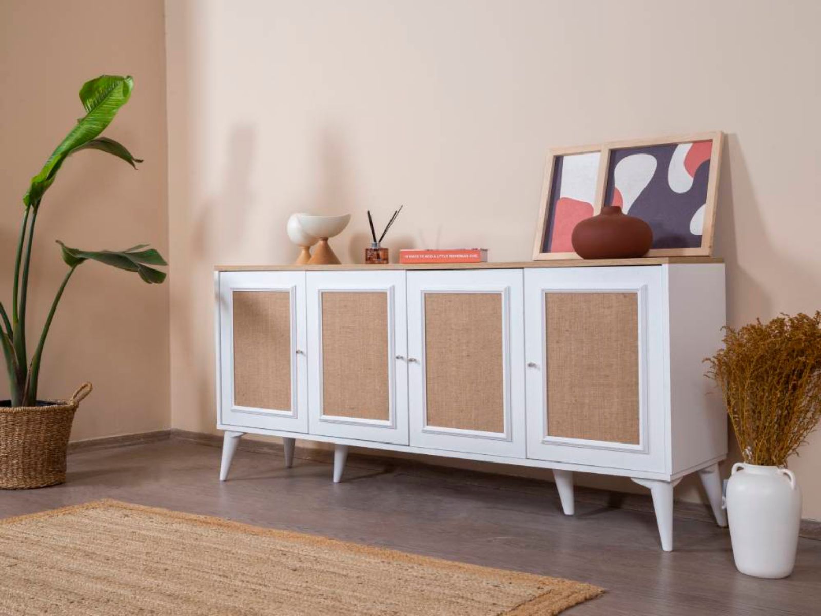 Mobistoxx Dressoir MOUNTY 4 deuren wit