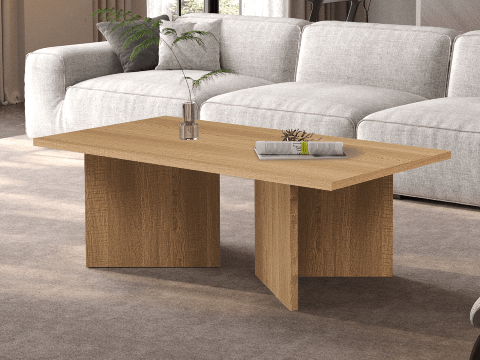 Salontafel LIBA 125 cm natuurlijke eik